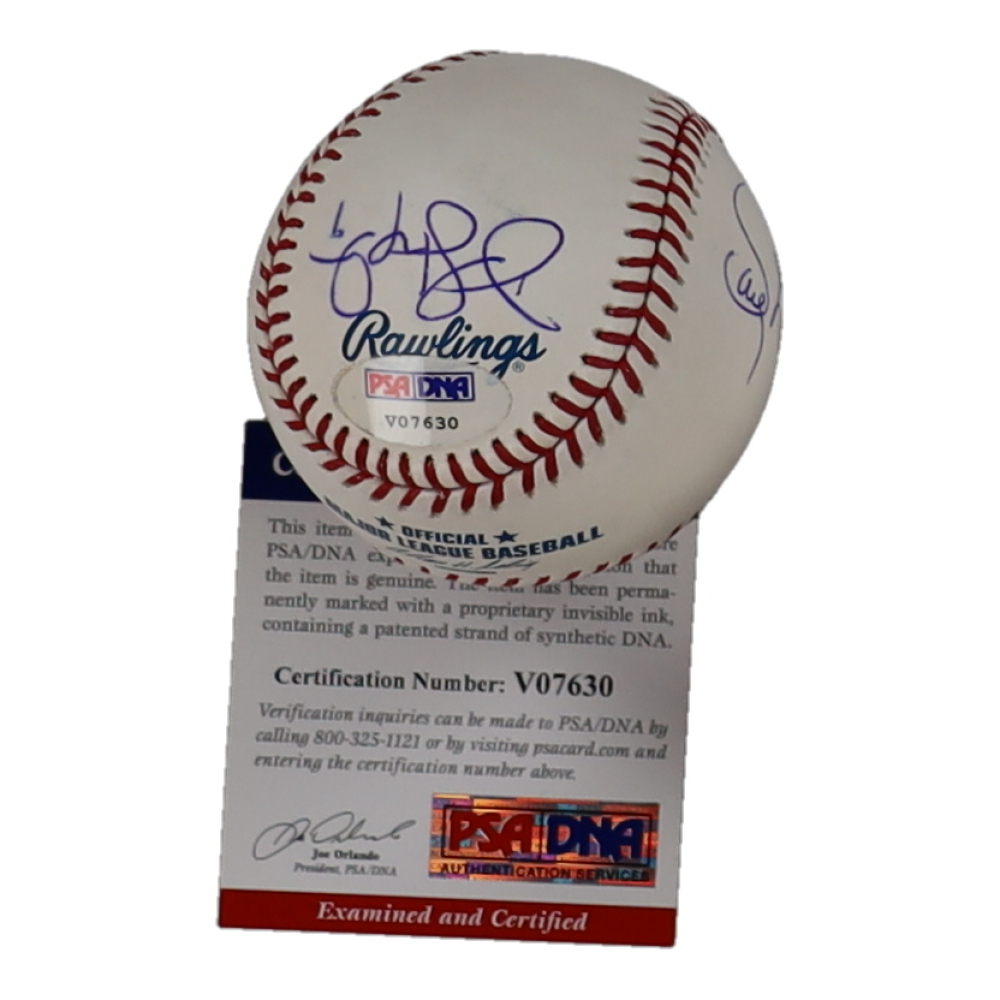 OML Baseball Signed by (4) with Davey Lopes, Jaime Jarrin, Dee Gordon & J.P. Howell Inscribed "HOF 98" (PSA) at PristineAuction.com OML Baseball Signed by (4) with Davey Lopes, Jaime Jarrin, Dee Gordon & J.P. Howell Inscribed "HOF 98" (PSA) at PristineAuction.com