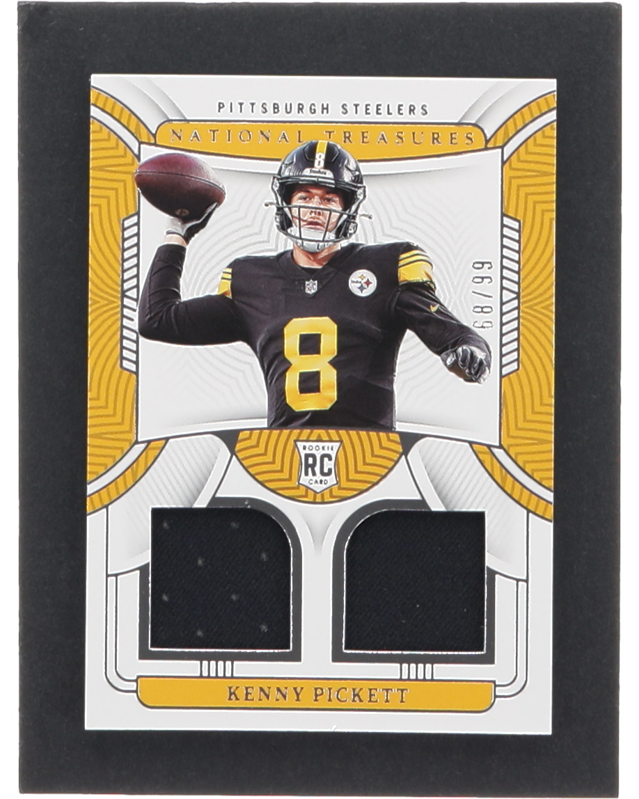 Kenny Pickett 2022 Panini National Treasures Rookie Dual Materials #11 RC #68/99 at PristineAuction.com Kenny Pickett 2022 Panini National Treasures Rookie Dual Materials #11 RC #68/99 at PristineAuction.com