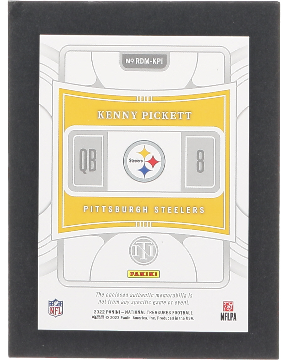 Kenny Pickett 2022 Panini National Treasures Rookie Dual Materials #11 RC #68/99 at PristineAuction.com Kenny Pickett 2022 Panini National Treasures Rookie Dual Materials #11 RC #68/99 at PristineAuction.com