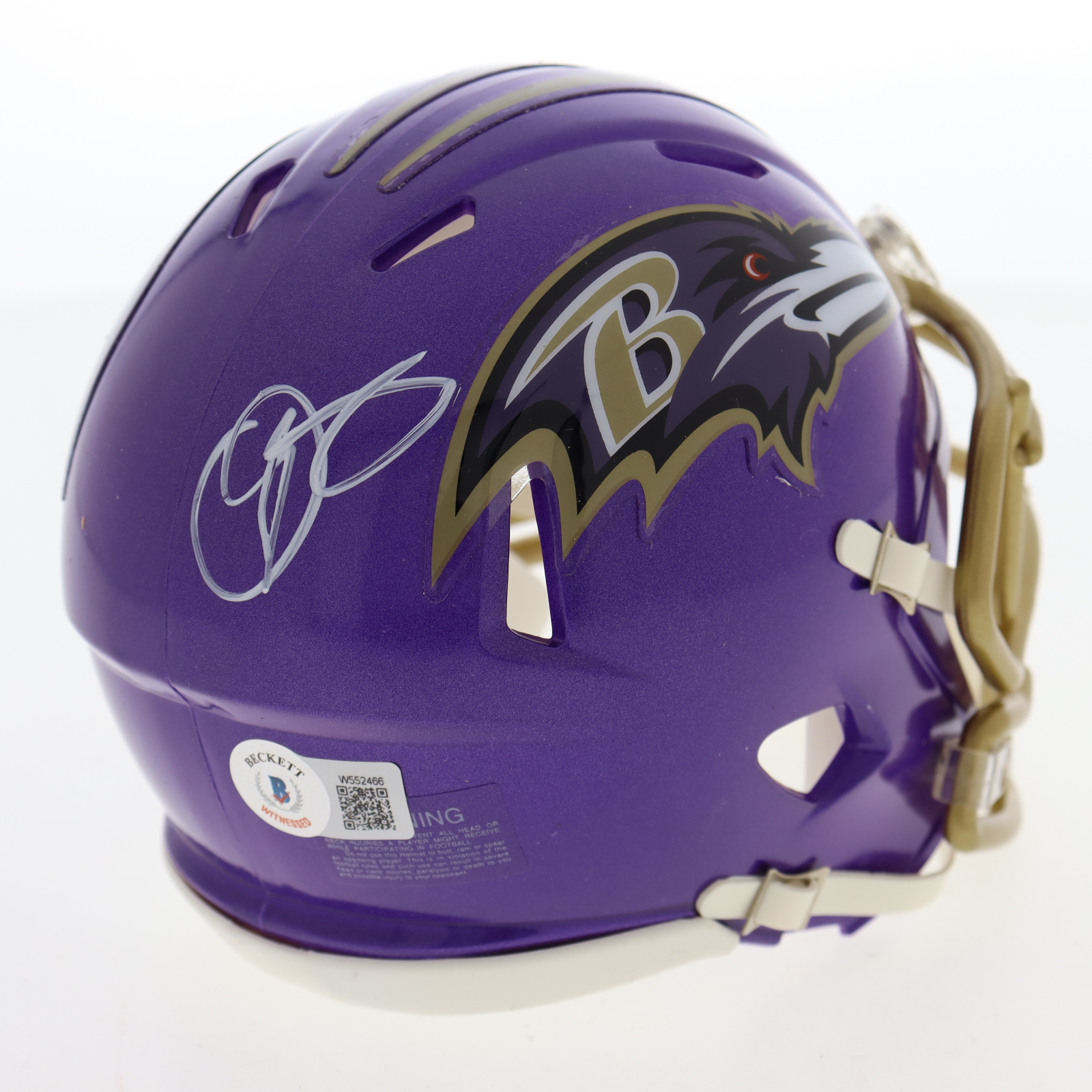 Odell Beckham Jr. Signed Ravens Flash Alternate Speed Mini Helmet (Beckett) at PristineAuction.com Odell Beckham Jr. Signed Ravens Flash Alternate Speed Mini Helmet (Beckett) at PristineAuction.com