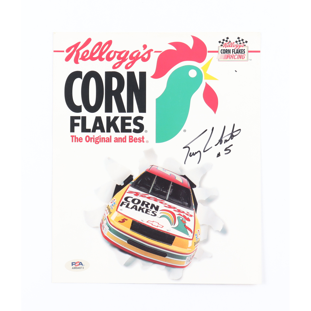 Terry LaBonte Signed NASCAR Corn Flakes Original Large Racing Card (PSA
