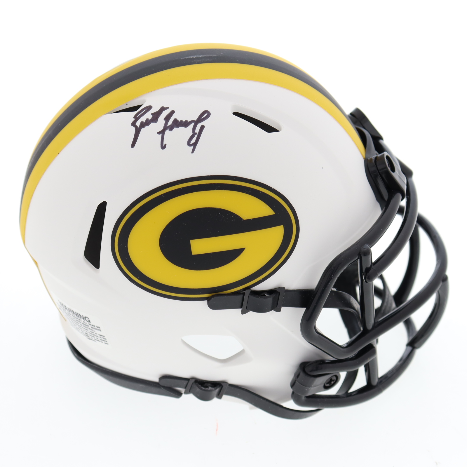 Brett Favre Signed Packers Lunar Eclipse Alternate Speed Mini Helmet (Favre & Schwartz) at PristineAuction.com Brett Favre Signed Packers Lunar Eclipse Alternate Speed Mini Helmet (Favre & Schwartz) at PristineAuction.com