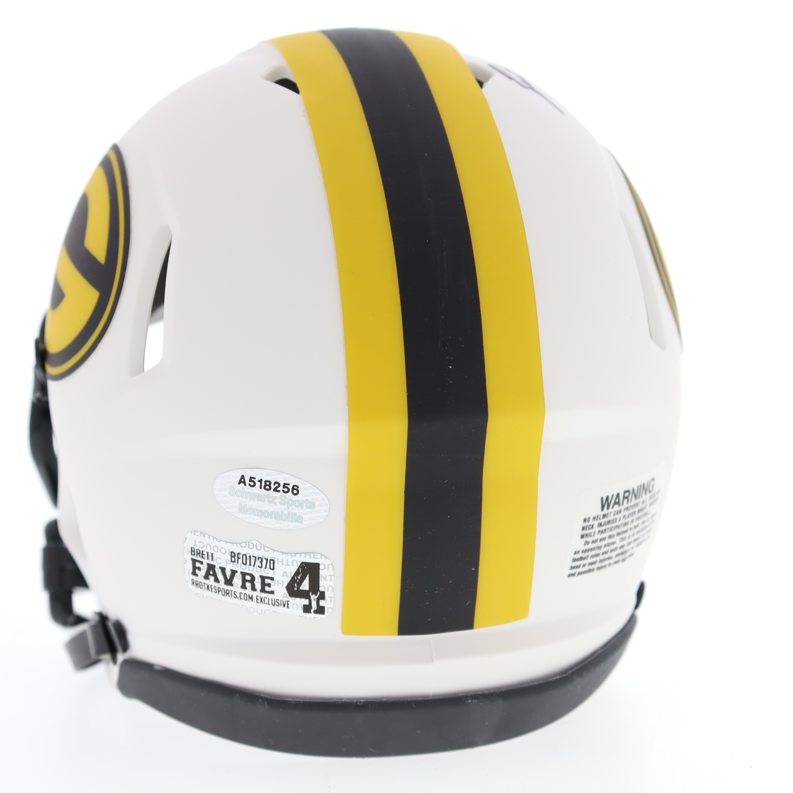 Brett Favre Signed Packers Lunar Eclipse Alternate Speed Mini Helmet (Favre & Schwartz) at PristineAuction.com Brett Favre Signed Packers Lunar Eclipse Alternate Speed Mini Helmet (Favre & Schwartz) at PristineAuction.com