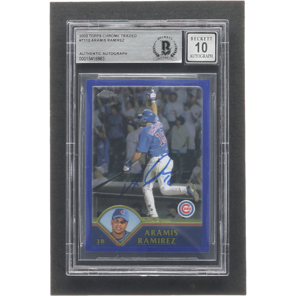 Aramis Ramirez Signed 2003 Topps Chrome Traded #T112 (BGS | Autograph Graded BGS 10) at PristineAuction.com