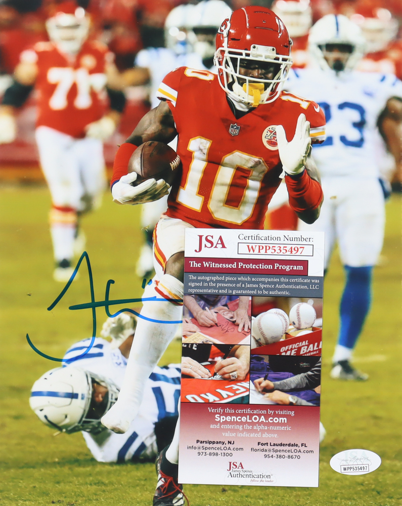 Tyreek Hill Signed Chiefs 8x10 Photo (JSA) at PristineAuction.com Tyreek Hill Signed Chiefs 8x10 Photo (JSA) at PristineAuction.com