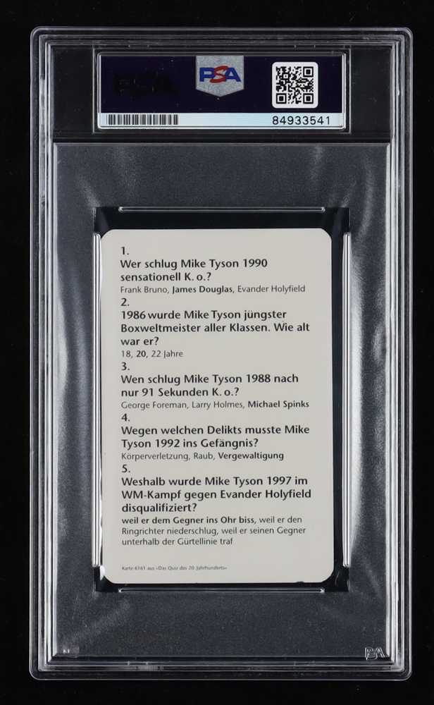 Mike Tyson Signed 1990 A Question Of Sport Card (PSA) at PristineAuction.com Mike Tyson Signed 1990 A Question Of Sport Card (PSA) at PristineAuction.com