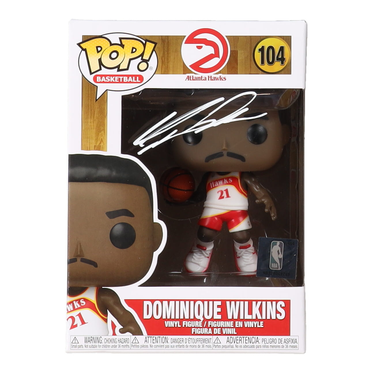 Dominique Wilkins Signed Hawks #104 Funko Pop! Vinyl Figure (Schwartz) at PristineAuction.com Dominique Wilkins Signed Hawks #104 Funko Pop! Vinyl Figure (Schwartz) at PristineAuction.com