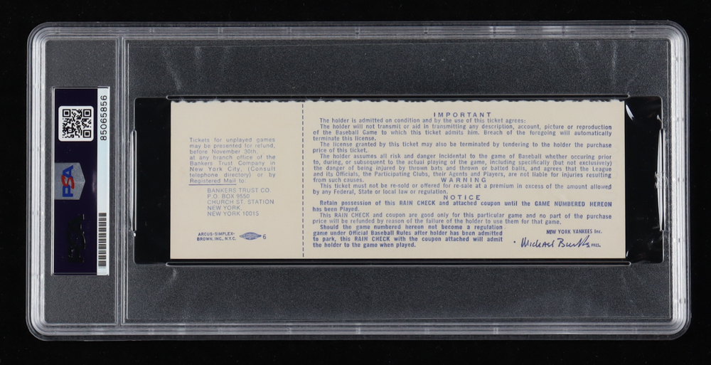 Reggie Jackson Signed 1977 American League Championship Full Game Ticket (PSA GEM Mint 10) at PristineAuction.com Reggie Jackson Signed 1977 American League Championship Full Game Ticket (PSA GEM Mint 10) at PristineAuction.com