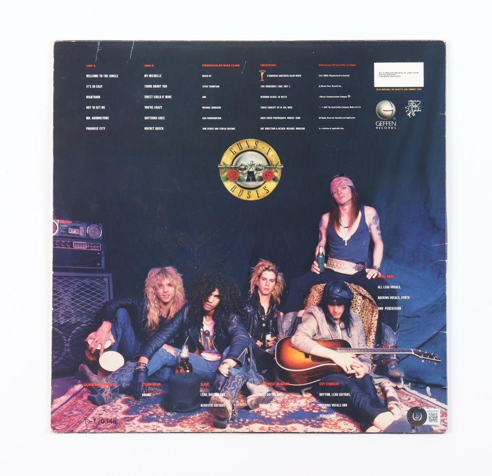 Slash & Steven Adler Signed "Appetite for Destruction" Vinyl Record Album (Beckett) at PristineAuction.com Slash & Steven Adler Signed "Appetite for Destruction" Vinyl Record Album (Beckett) at PristineAuction.com