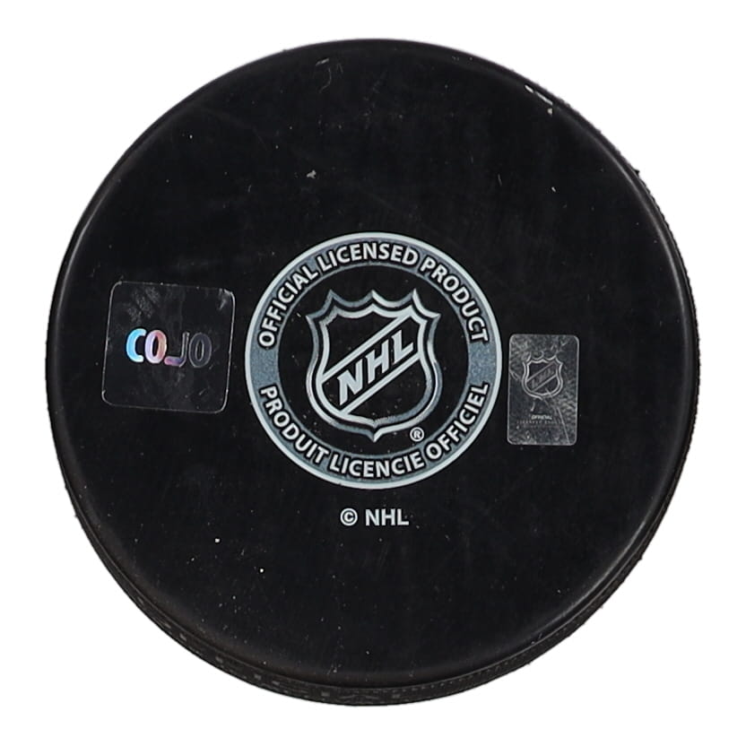 Matthew Knies Signed Maple Leafs Logo Hockey Puck Inscribed "1st NHL Goal" & "5/2/2023" (COJO) at PristineAuction.com Matthew Knies Signed Maple Leafs Logo Hockey Puck Inscribed "1st NHL Goal" & "5/2/2023" (COJO) at PristineAuction.com