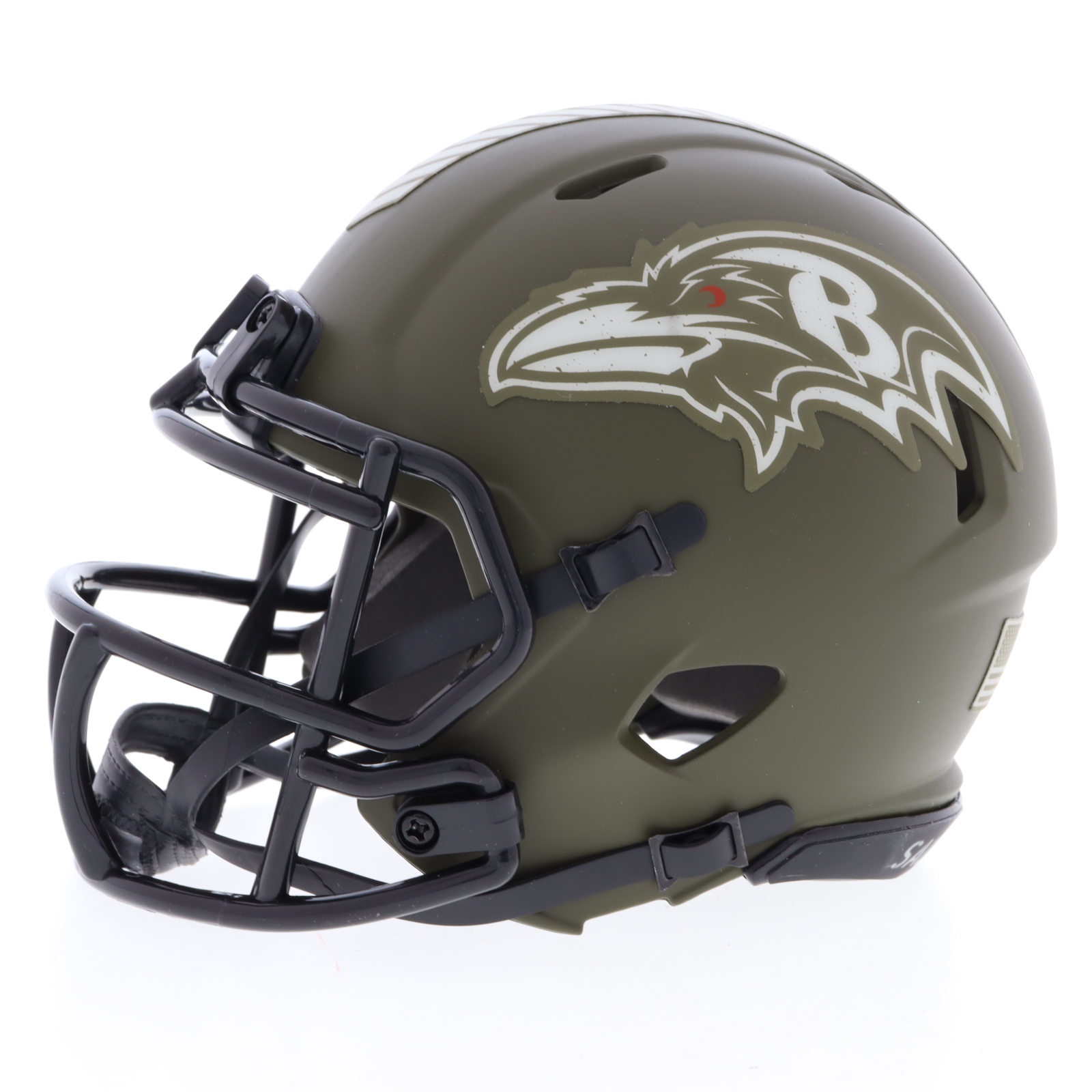 Zay Flowers Signed Ravens Salute to Service Alternate Speed Mini Helmet (Beckett) at PristineAuction.com Zay Flowers Signed Ravens Salute to Service Alternate Speed Mini Helmet (Beckett) at PristineAuction.com