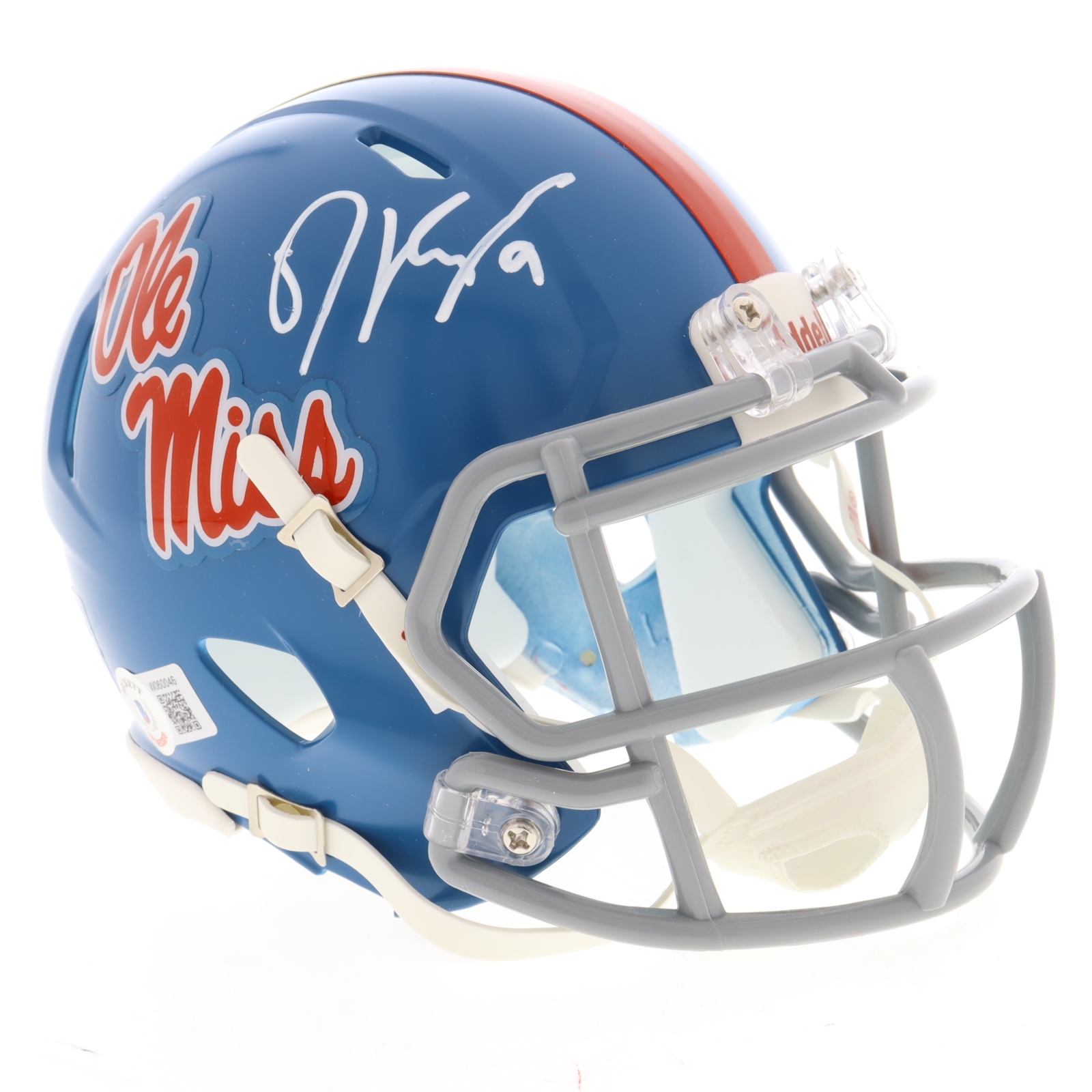 Dawson Knox Signed Ole Miss Rebels Speed Mini Helmet (Beckett) at PristineAuction.com Dawson Knox Signed Ole Miss Rebels Speed Mini Helmet (Beckett) at PristineAuction.com