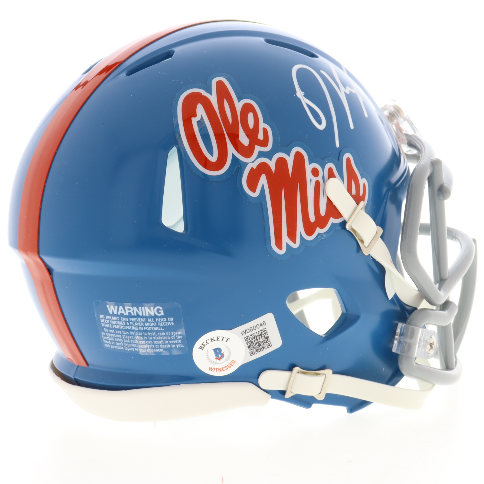 Dawson Knox Signed Ole Miss Rebels Speed Mini Helmet (Beckett) at PristineAuction.com Dawson Knox Signed Ole Miss Rebels Speed Mini Helmet (Beckett) at PristineAuction.com