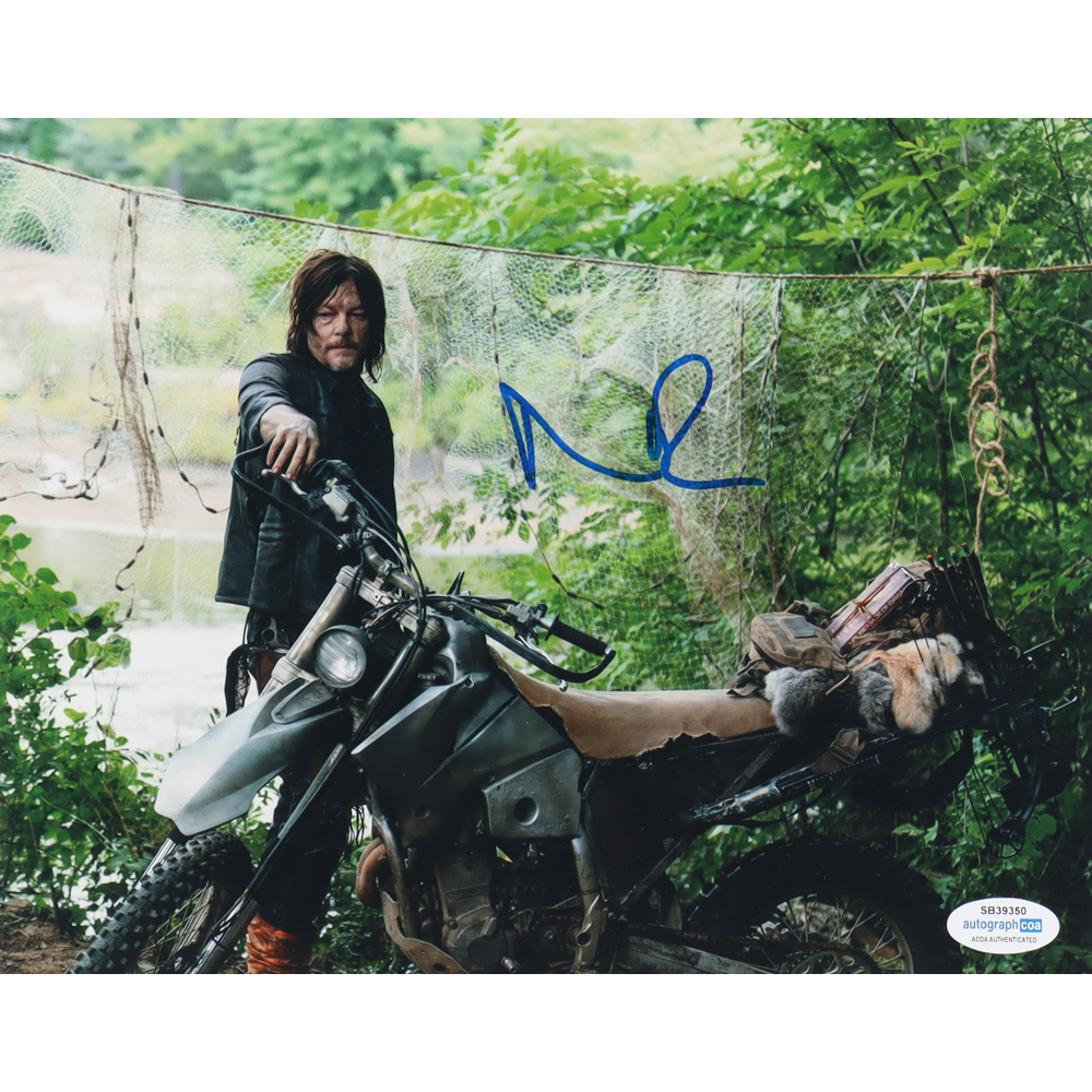 Norman Reedus Signed "The Walking Dead" 8x10 Photo (ACOA) Pristine