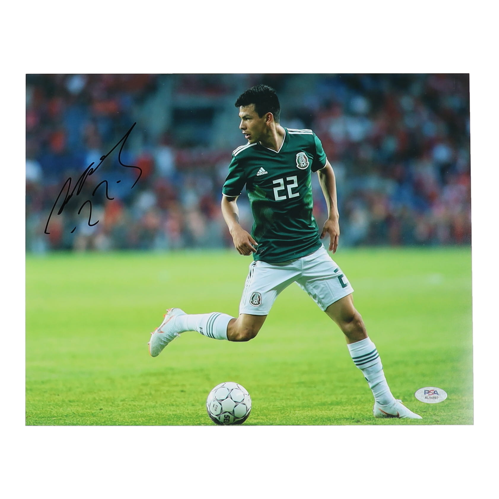 Hirving Lozano Signed Team Mexico 11x14 Photo (PSA) at PristineAuction.com Hirving Lozano Signed Team Mexico 11x14 Photo (PSA) at PristineAuction.com