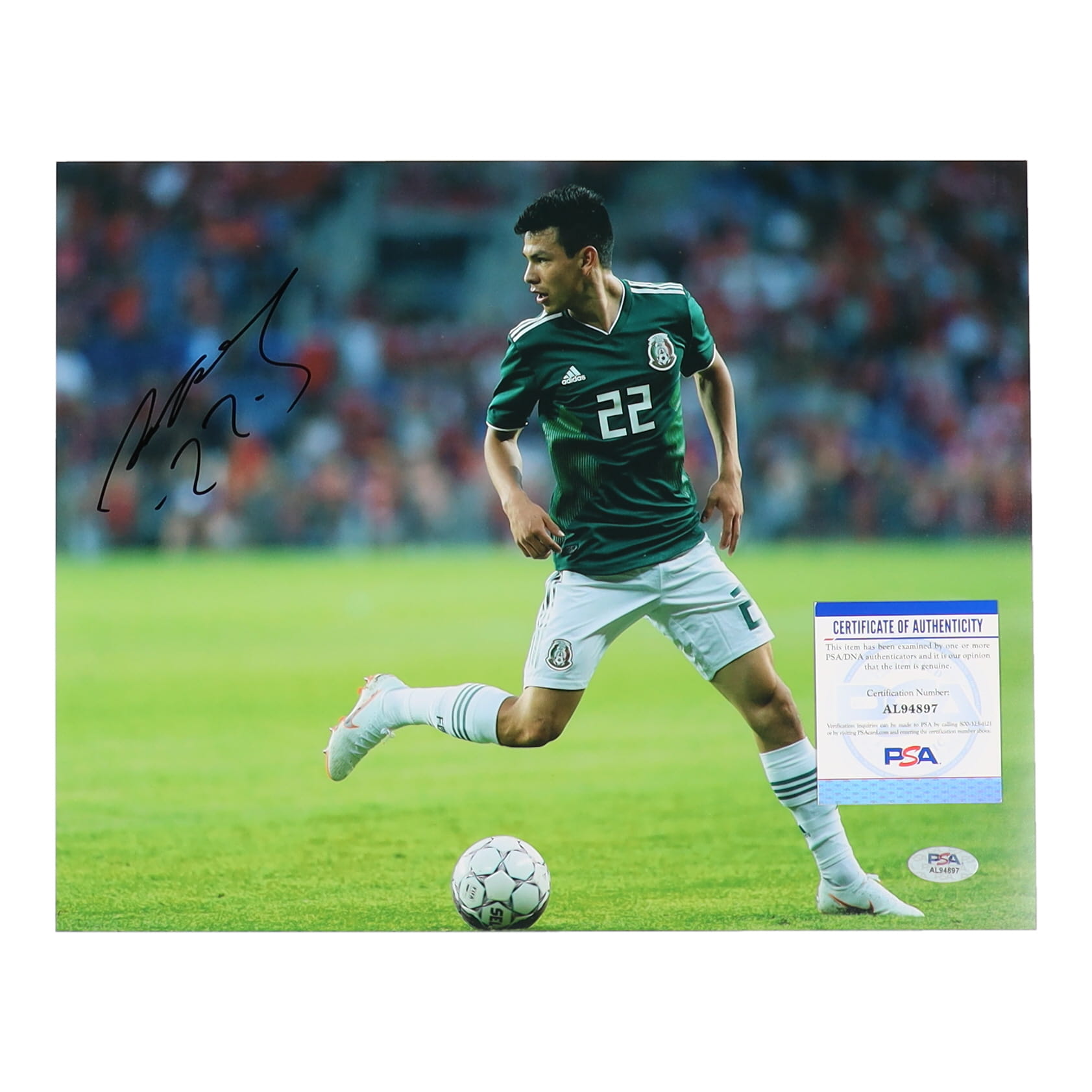Hirving Lozano Signed Team Mexico 11x14 Photo (PSA) at PristineAuction.com Hirving Lozano Signed Team Mexico 11x14 Photo (PSA) at PristineAuction.com