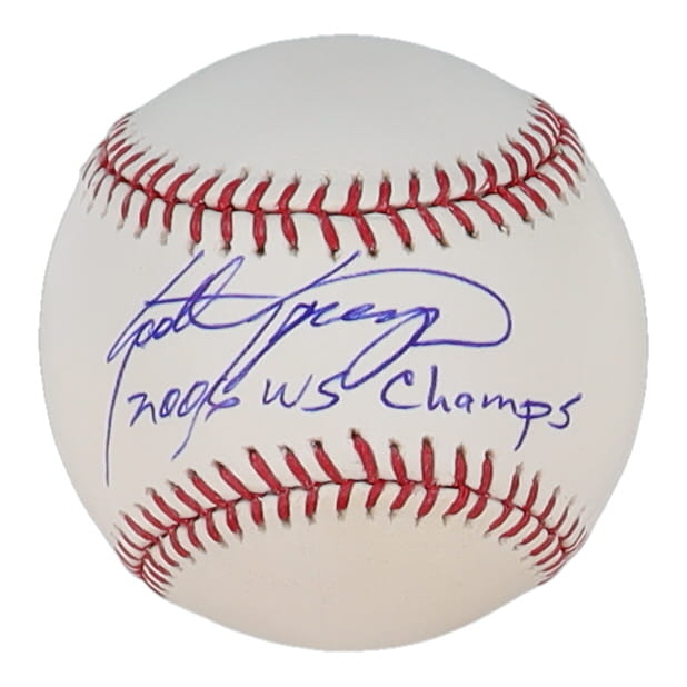 Scott Spiezio Signed OML Baseball Inscribed "2006 WS Champs" (PSA) at PristineAuction.com Scott Spiezio Signed OML Baseball Inscribed "2006 WS Champs" (PSA) at PristineAuction.com