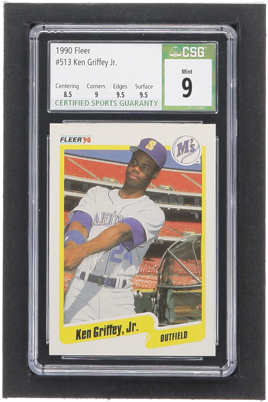 Ken Griffey Jr. 1990 Fleer #513 (CSG 9) at PristineAuction.com Ken Griffey Jr. 1990 Fleer #513 (CSG 9) at PristineAuction.com
