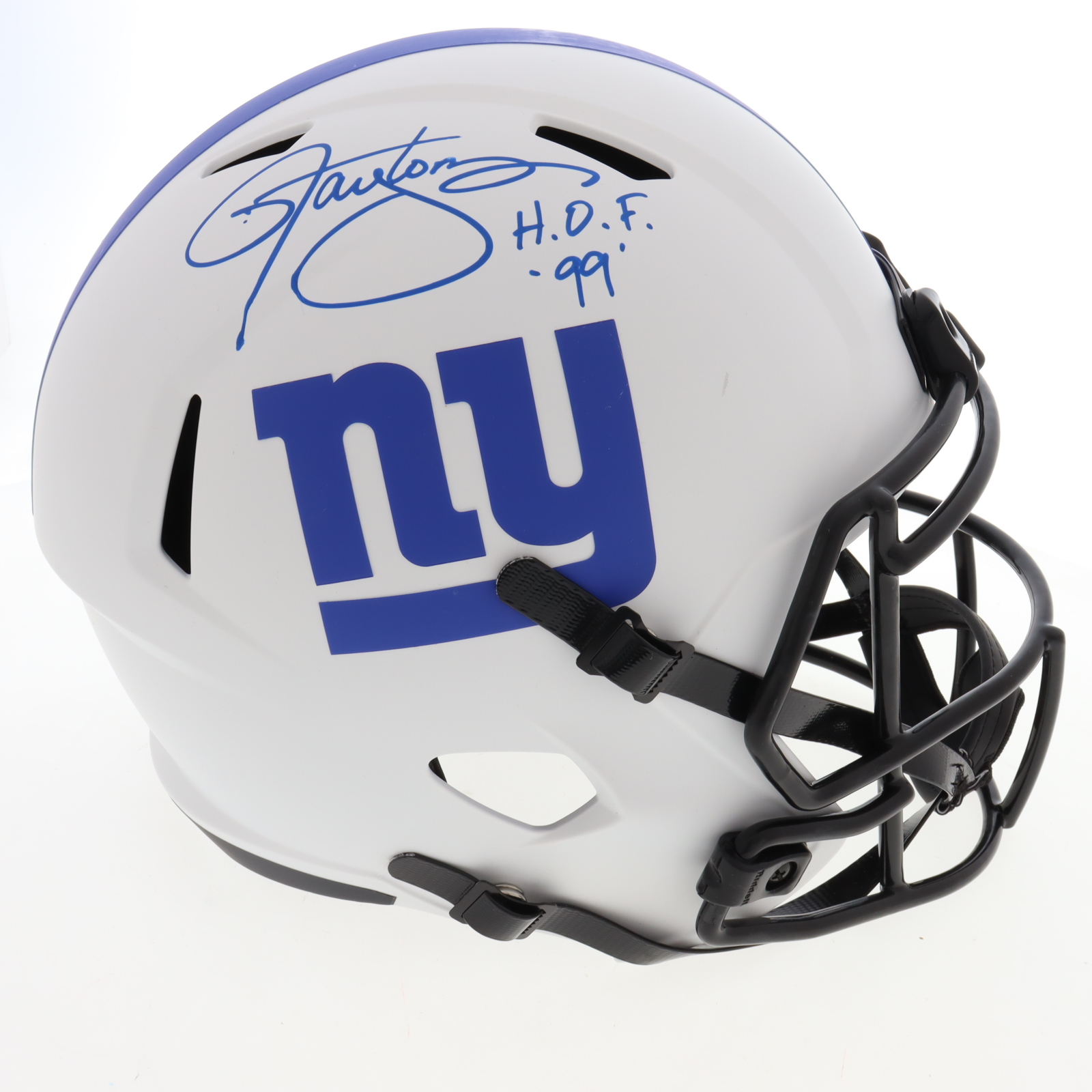 Lawrence Taylor Signed Giants Full-Size Lunar Eclipse Alternate Speed Helmet Inscribed "H.O.F.-99" (JSA) at PristineAuction.com Lawrence Taylor Signed Giants Full-Size Lunar Eclipse Alternate Speed Helmet Inscribed "H.O.F.-99" (JSA) at PristineAuction.com