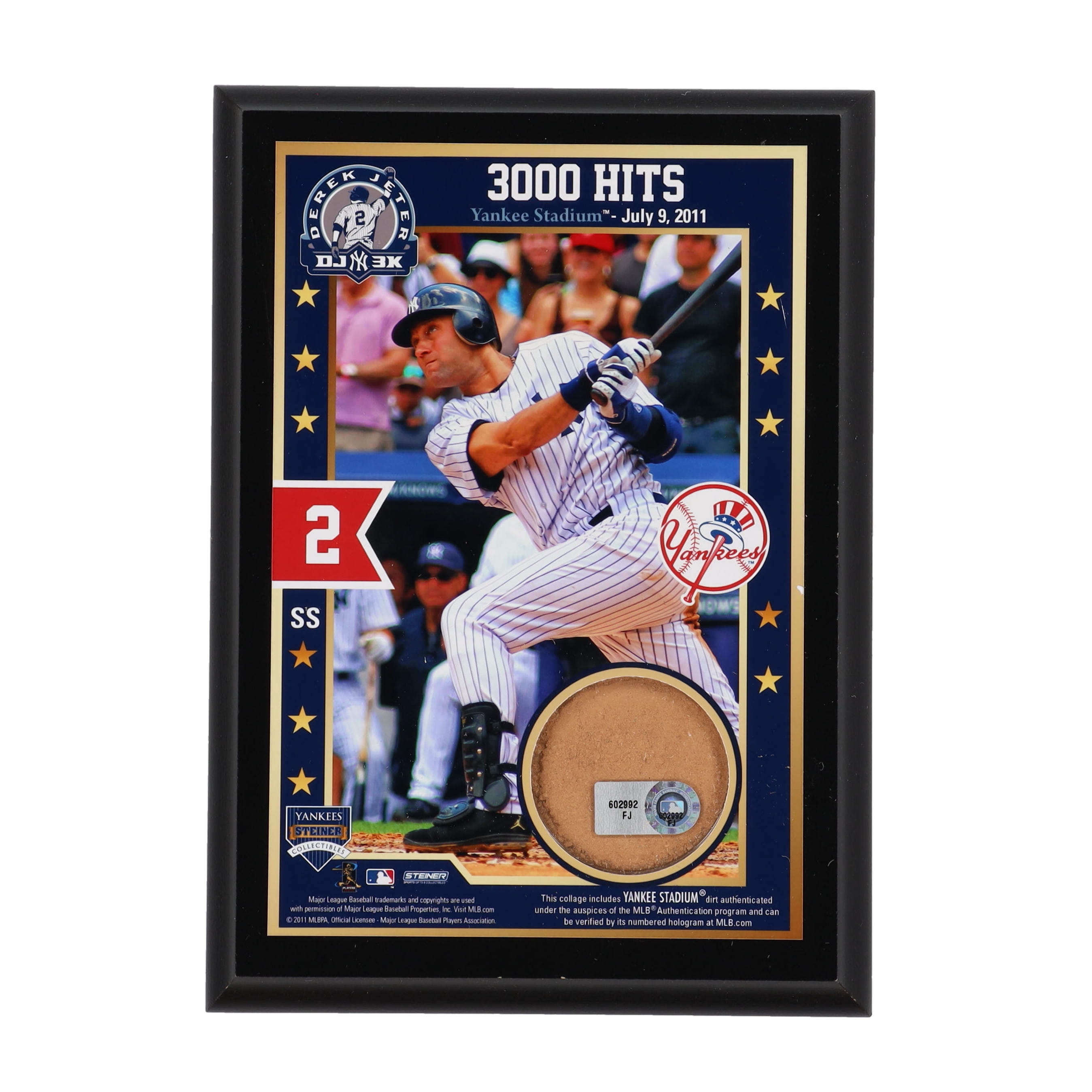 Derek Jeter Yankees 5x7 Photo Plaque with Game-Used Yankees Stadium Dirt (MLB) at PristineAuction.com Derek Jeter Yankees 5x7 Photo Plaque with Game-Used Yankees Stadium Dirt (MLB) at PristineAuction.com