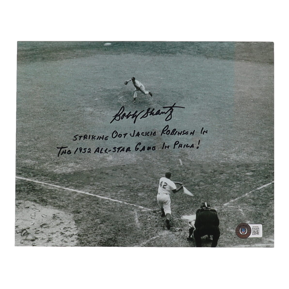 Bobby Shantz Signed Athletics 8x10 Photo Inscribed "Striking Out Jackie Robinson in the 1952 All-Star Game in Phila!" (Beckett) at PristineAuction.com Bobby Shantz Signed Athletics 8x10 Photo Inscribed "Striking Out Jackie Robinson in the 1952 All-Star Game in Phila!" (Beckett) at PristineAuction.com
