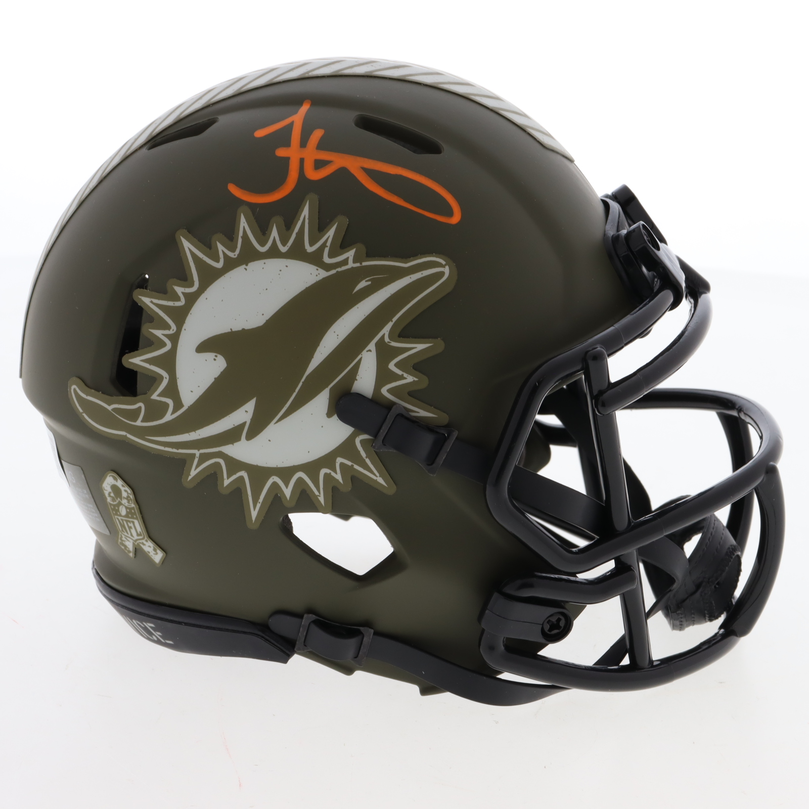Tyreek Hill Signed Dolphins Salute to Service Alternate Speed Mini Helmet (Beckett) at PristineAuction.com Tyreek Hill Signed Dolphins Salute to Service Alternate Speed Mini Helmet (Beckett) at PristineAuction.com