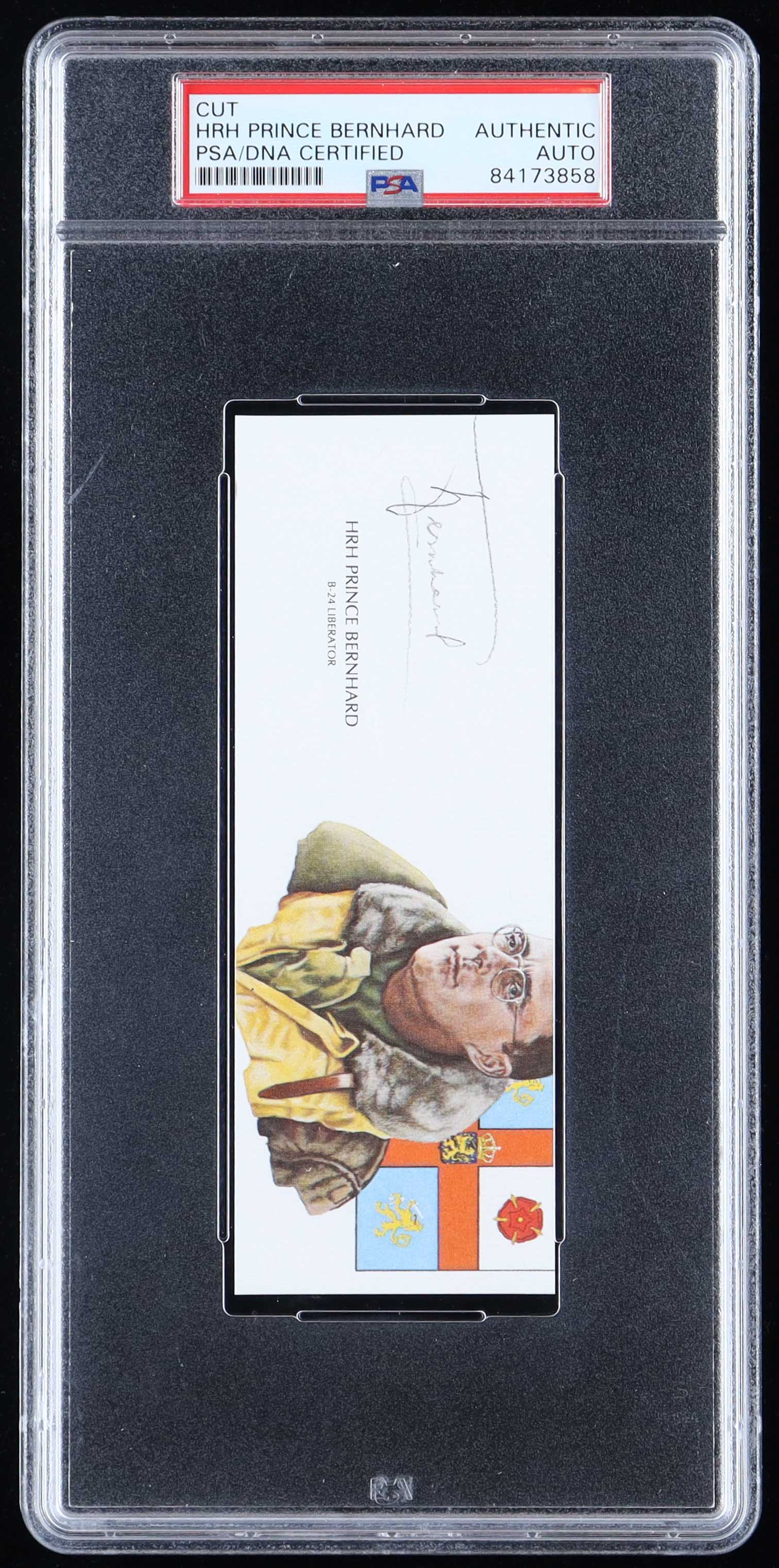 HRH Prince Bernhard Signed Cut With Portrait (PSA) at PristineAuction.com HRH Prince Bernhard Signed Cut With Portrait (PSA) at PristineAuction.com
