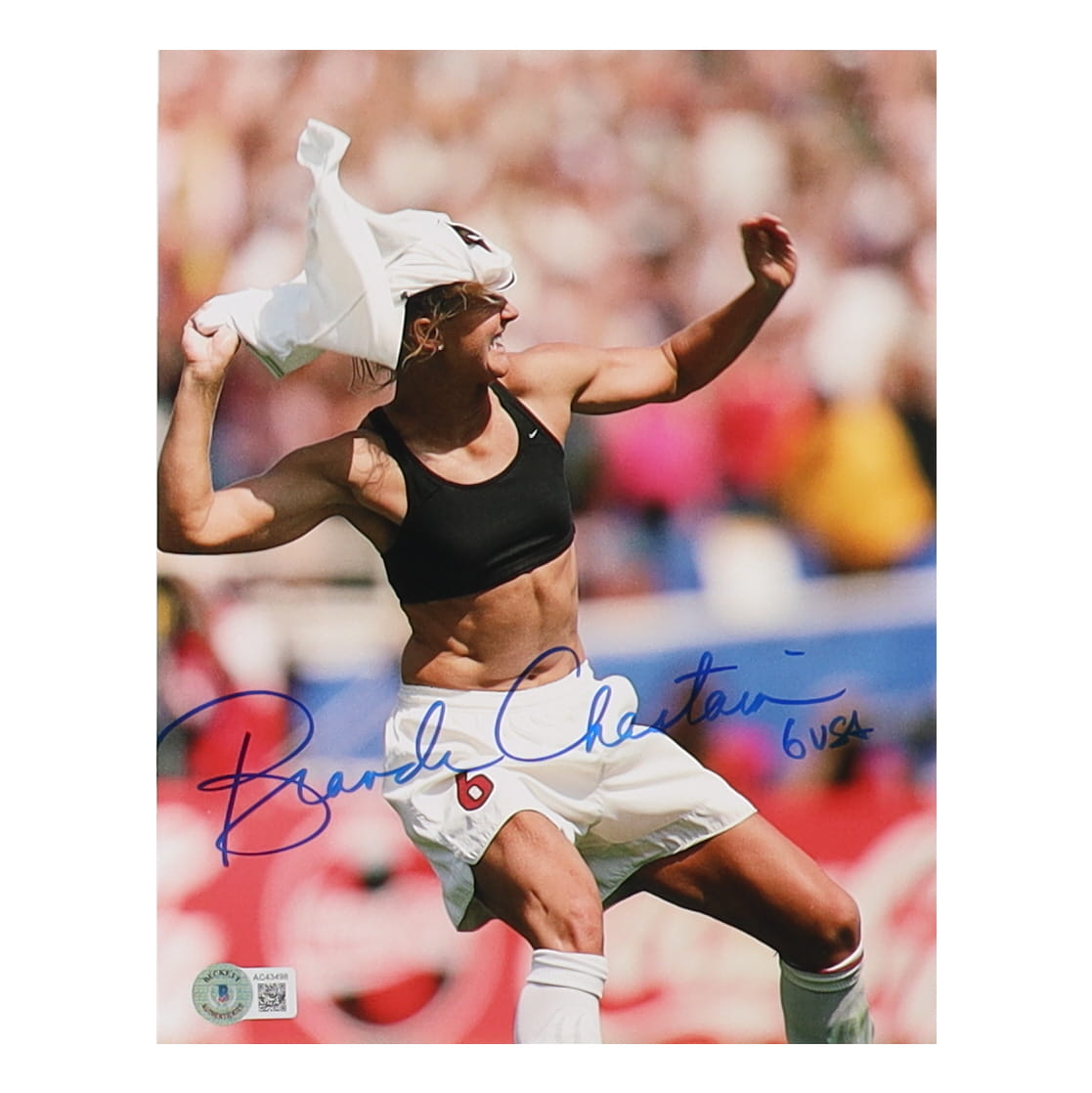 Brandi Chastain Signed Team USA 8x10 Photo Inscribed "6 USA" (Beckett) at PristineAuction.com Brandi Chastain Signed Team USA 8x10 Photo Inscribed "6 USA" (Beckett) at PristineAuction.com
