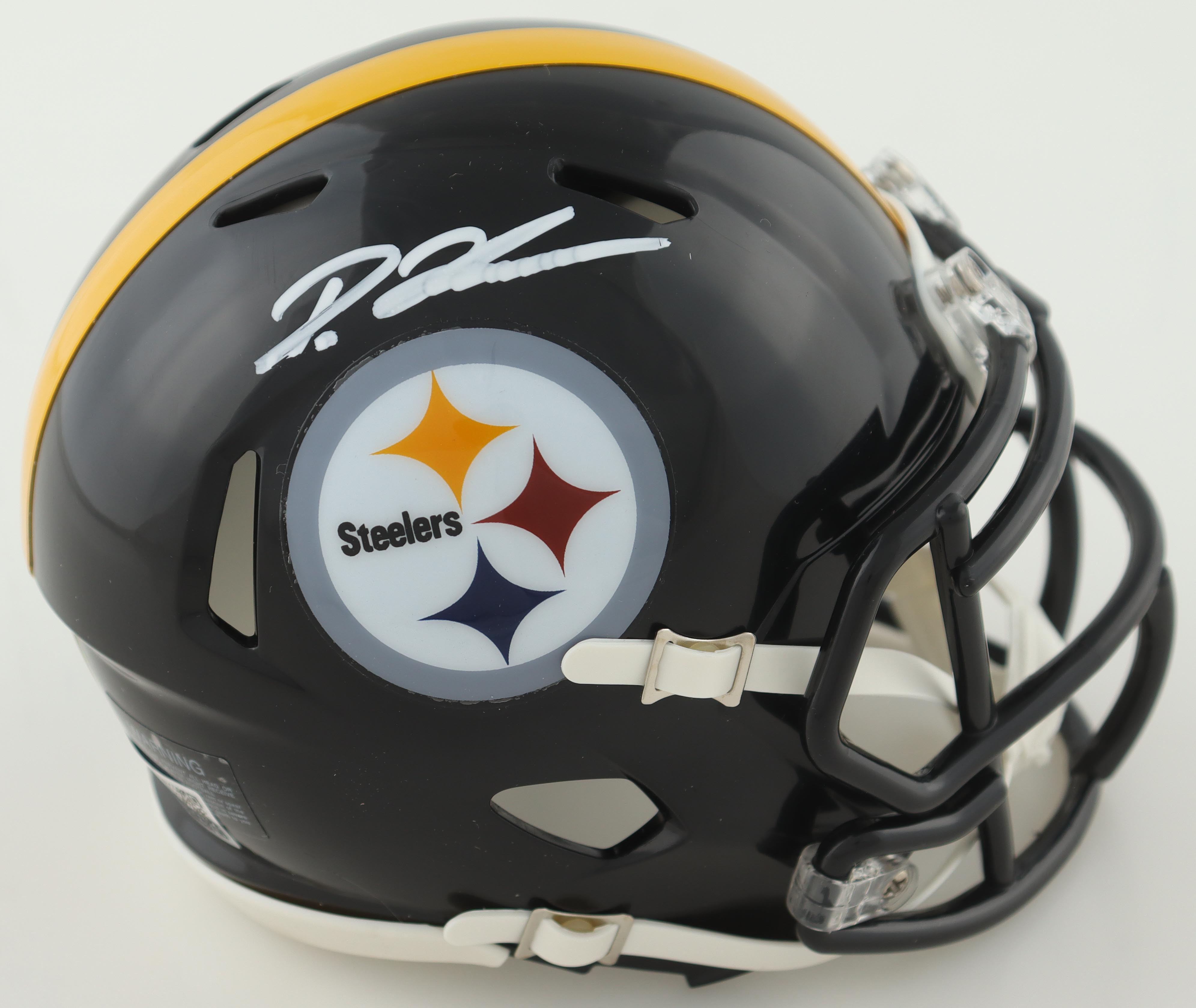 Diontae Johnson Signed Steelers Speed Mini Helmet (TSE) at PristineAuction.com Diontae Johnson Signed Steelers Speed Mini Helmet (TSE) at PristineAuction.com