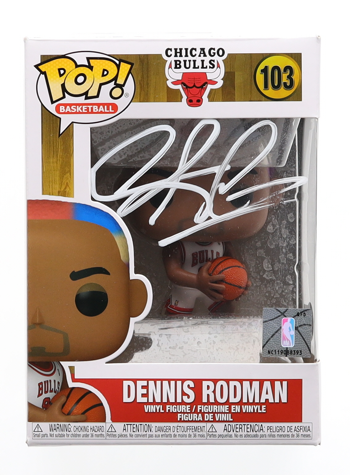 Dennis Rodman Signed Bulls #103 Funko Pop! Vinyl Figure (Beckett) at PristineAuction.com Dennis Rodman Signed Bulls #103 Funko Pop! Vinyl Figure (Beckett) at PristineAuction.com