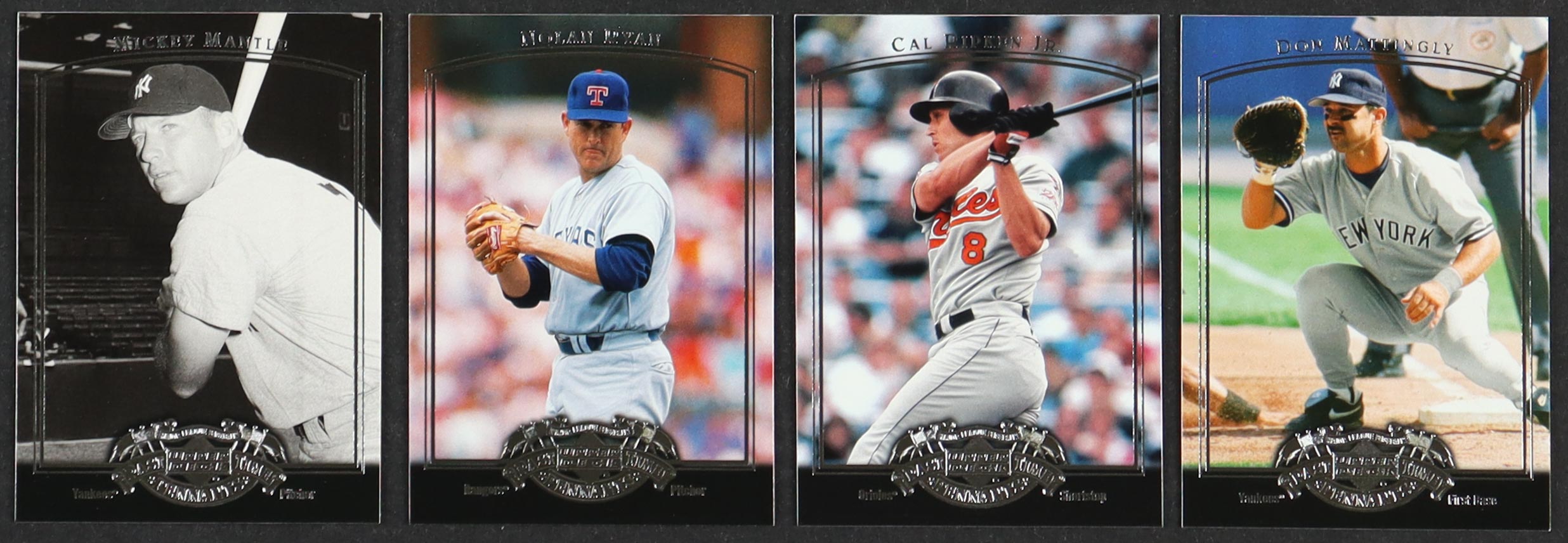 2005 Upper Deck Past Time Pennants In Binder Includes Nolan Ryan #59, Mickey Mantle #56, Cal Ripken Jr. #13 & Don Mattingly #20 at PristineAuction.com 2005 Upper Deck Past Time Pennants In Binder Includes Nolan Ryan #59, Mickey Mantle #56, Cal Ripken Jr. #13 & Don Mattingly #20 at PristineAuction.com