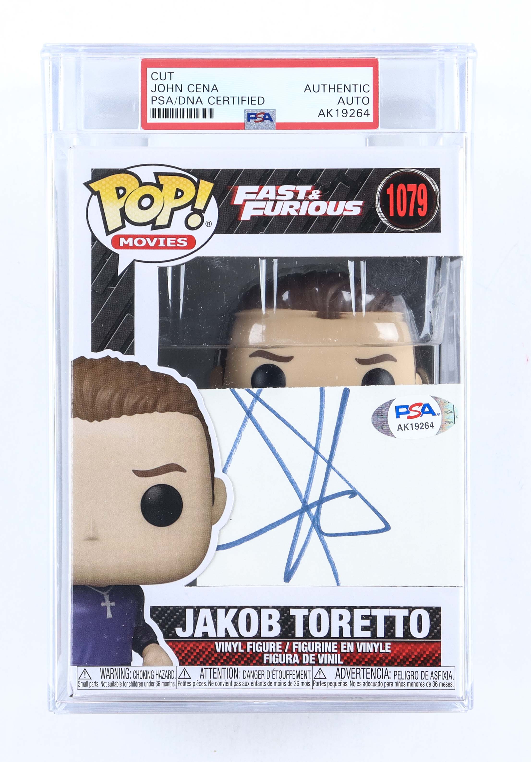 John Cena Signed Cut with "Fast & Furious" #1079 Jakob Toretto Funko Pop! Vinyl Figure (PSA) at PristineAuction.com John Cena Signed Cut with "Fast & Furious" #1079 Jakob Toretto Funko Pop! Vinyl Figure (PSA) at PristineAuction.com