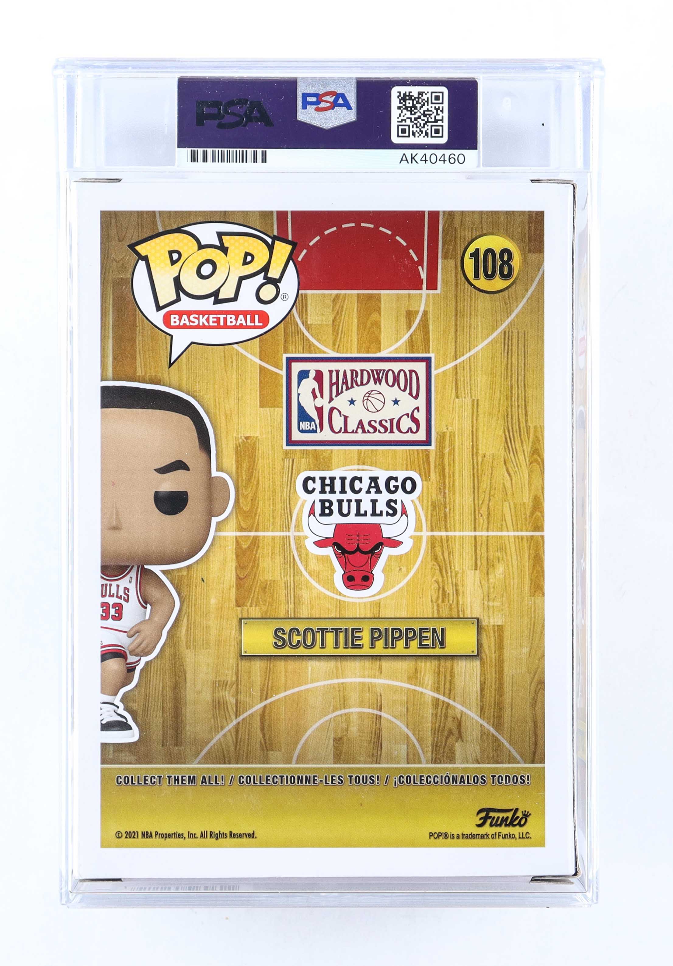 Scottie Pippen Signed Cut with Bulls #108 Funko Pop! Vinyl Figure (PSA) at PristineAuction.com Scottie Pippen Signed Cut with Bulls #108 Funko Pop! Vinyl Figure (PSA) at PristineAuction.com