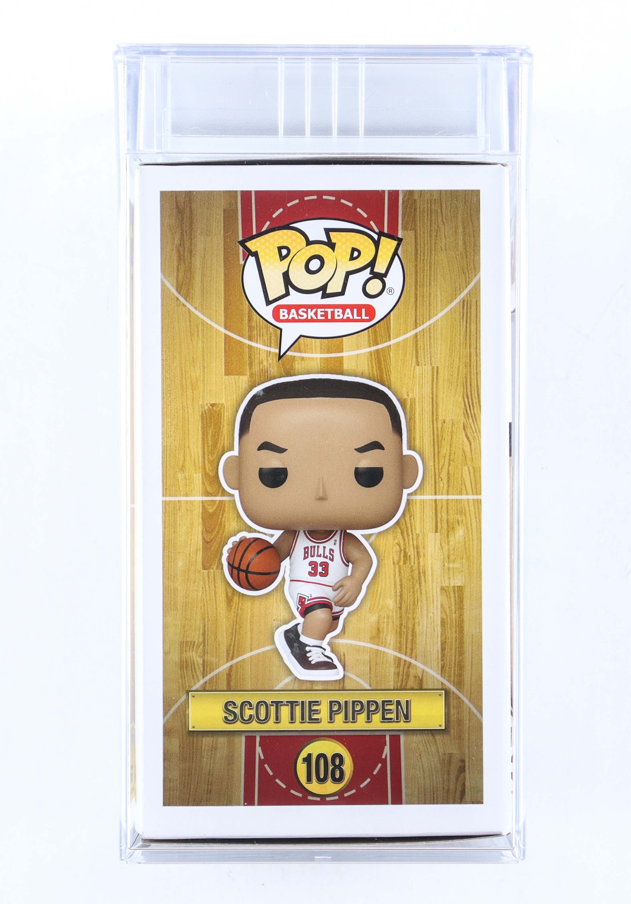 Scottie Pippen Signed Cut with Bulls #108 Funko Pop! Vinyl Figure (PSA) at PristineAuction.com Scottie Pippen Signed Cut with Bulls #108 Funko Pop! Vinyl Figure (PSA) at PristineAuction.com
