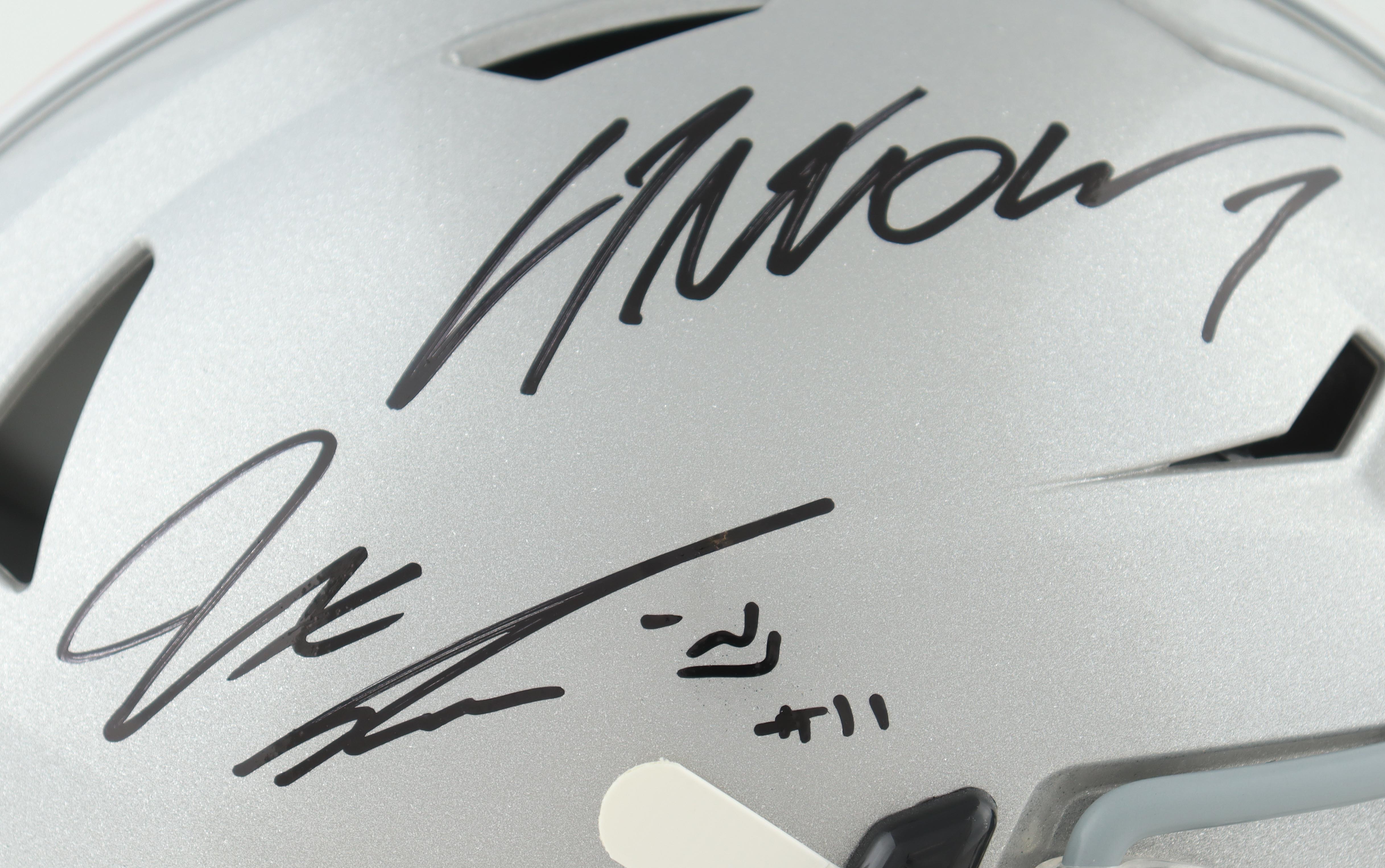 Jaxon Smith-Njigba & C. J. Stroud Signed Ohio State Buckeyes Full-Size Authentic On-Field Speed Flex Helmet (Fanatics) at PristineAuction.com Jaxon Smith-Njigba & C. J. Stroud Signed Ohio State Buckeyes Full-Size Authentic On-Field Speed Flex Helmet (Fanatics) at PristineAuction.com