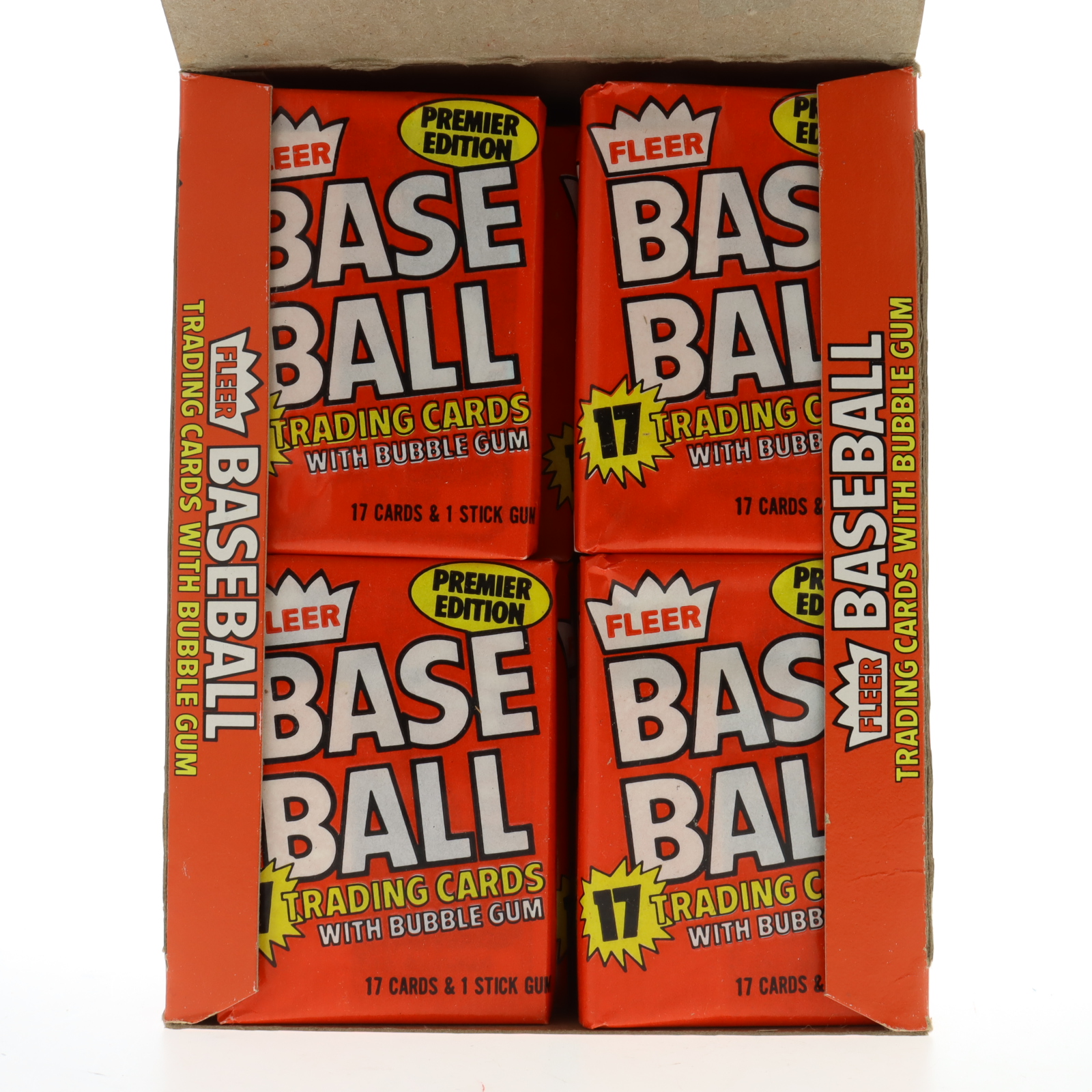 1981 Fleer Baseball Wax Box of (36) Packs at PristineAuction.com 1981 Fleer Baseball Wax Box of (36) Packs at PristineAuction.com