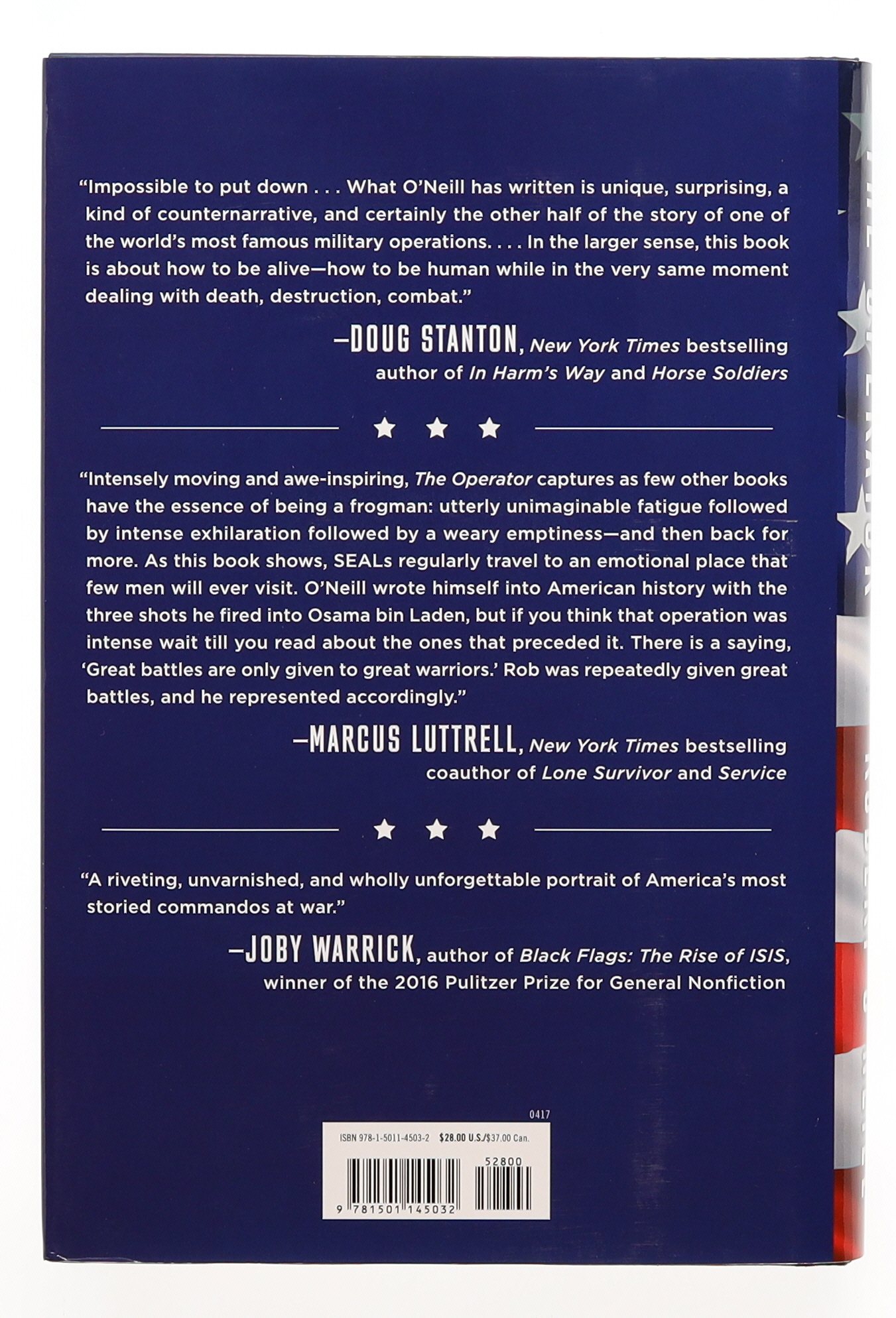 Robert O'Neill Signed "The Operator: Firing the Shots that Killed Osama Bin Laden and My Years as a SEAL Team Warrior" Hard-Cover Book (Premiere Collectibles) at PristineAuction.com Robert O'Neill Signed "The Operator: Firing the Shots that Killed Osama Bin Laden and My Years as a SEAL Team Warrior" Hard-Cover Book (Premiere Collectibles) at PristineAuction.com