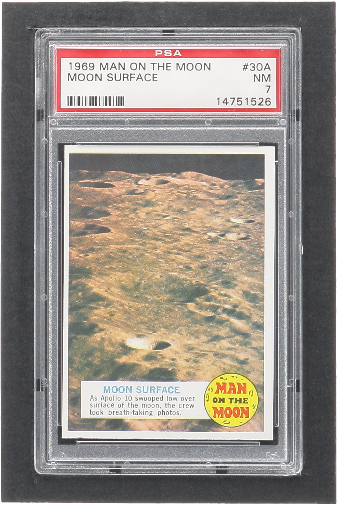 Moon Surface 1969 Topps Man on the Moon #30A (PSA 7) at PristineAuction.com Moon Surface 1969 Topps Man on the Moon #30A (PSA 7) at PristineAuction.com