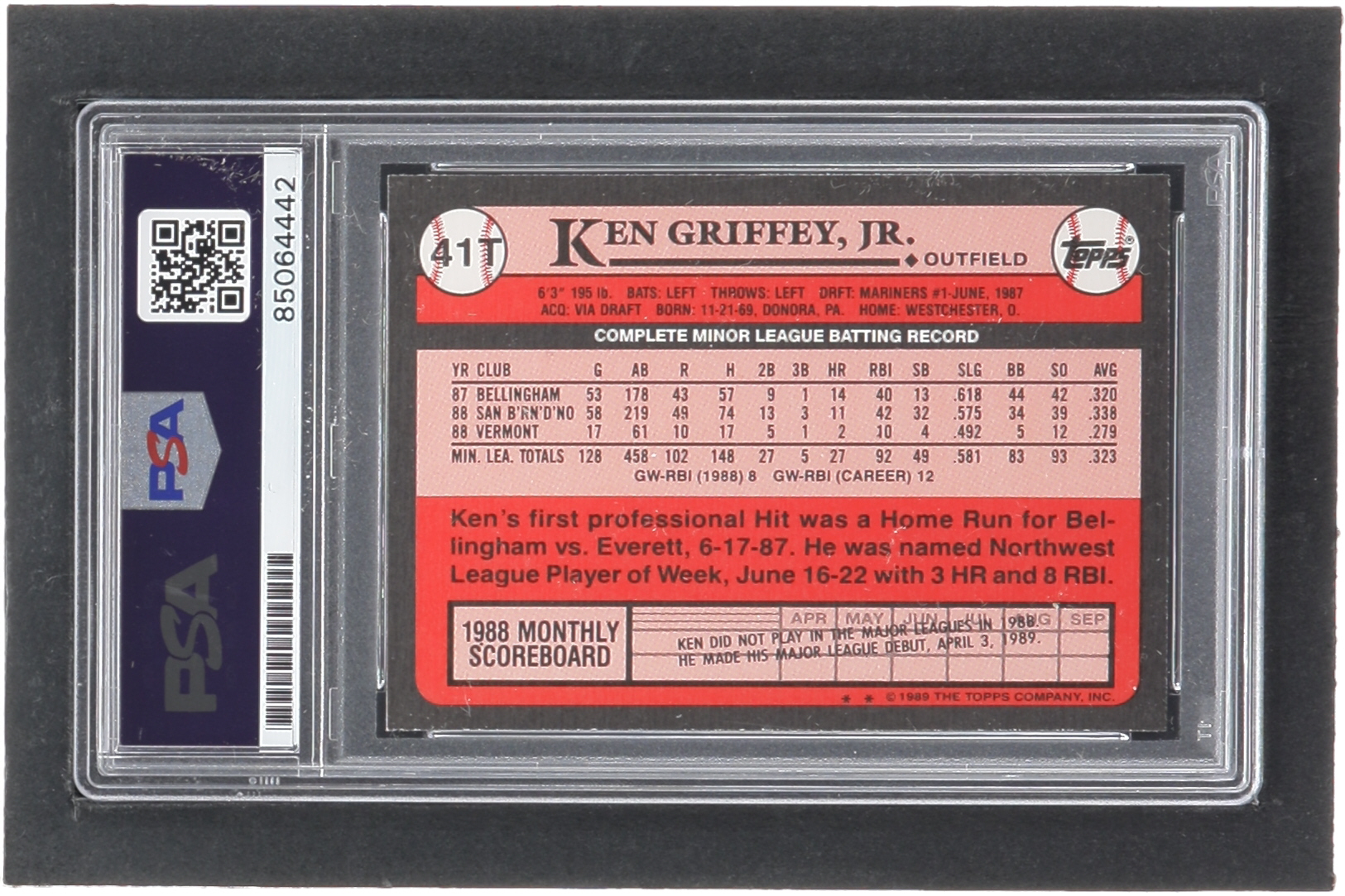 Ken Griffey Jr. Signed 1989 Topps Traded #41T RC (PSA) at PristineAuction.com Ken Griffey Jr. Signed 1989 Topps Traded #41T RC (PSA) at PristineAuction.com