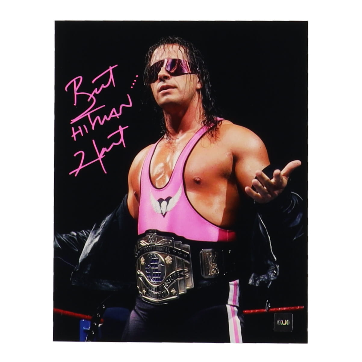 Brett "Hitman" Hart Signed WWE 8x10 Photo (COJO) at PristineAuction.com Brett "Hitman" Hart Signed WWE 8x10 Photo (COJO) at PristineAuction.com