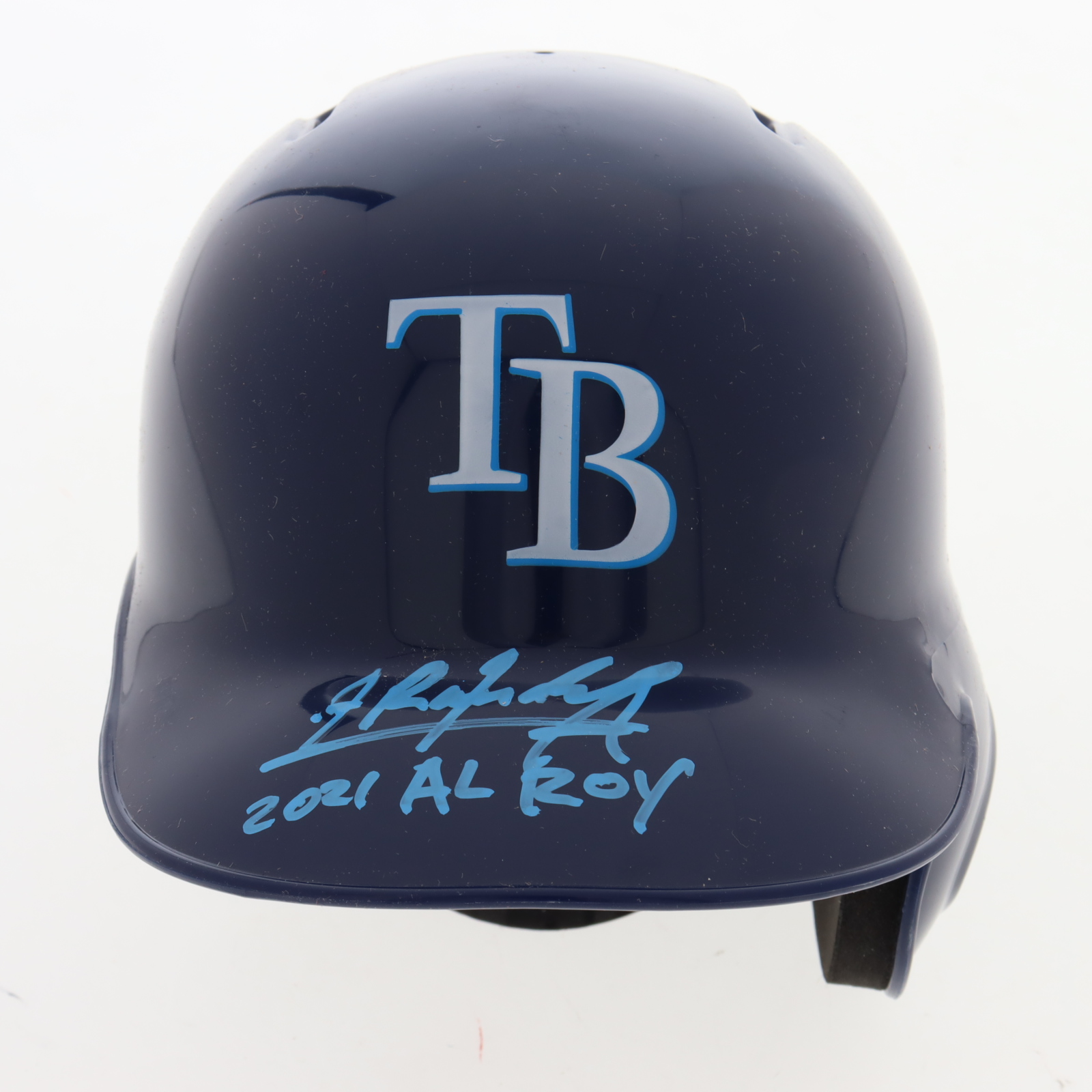 Randy Arozarena Signed Rays Mini Batting Helmet Inscribed "2021 AL ROY" (PSA) at PristineAuction.com Randy Arozarena Signed Rays Mini Batting Helmet Inscribed "2021 AL ROY" (PSA) at PristineAuction.com