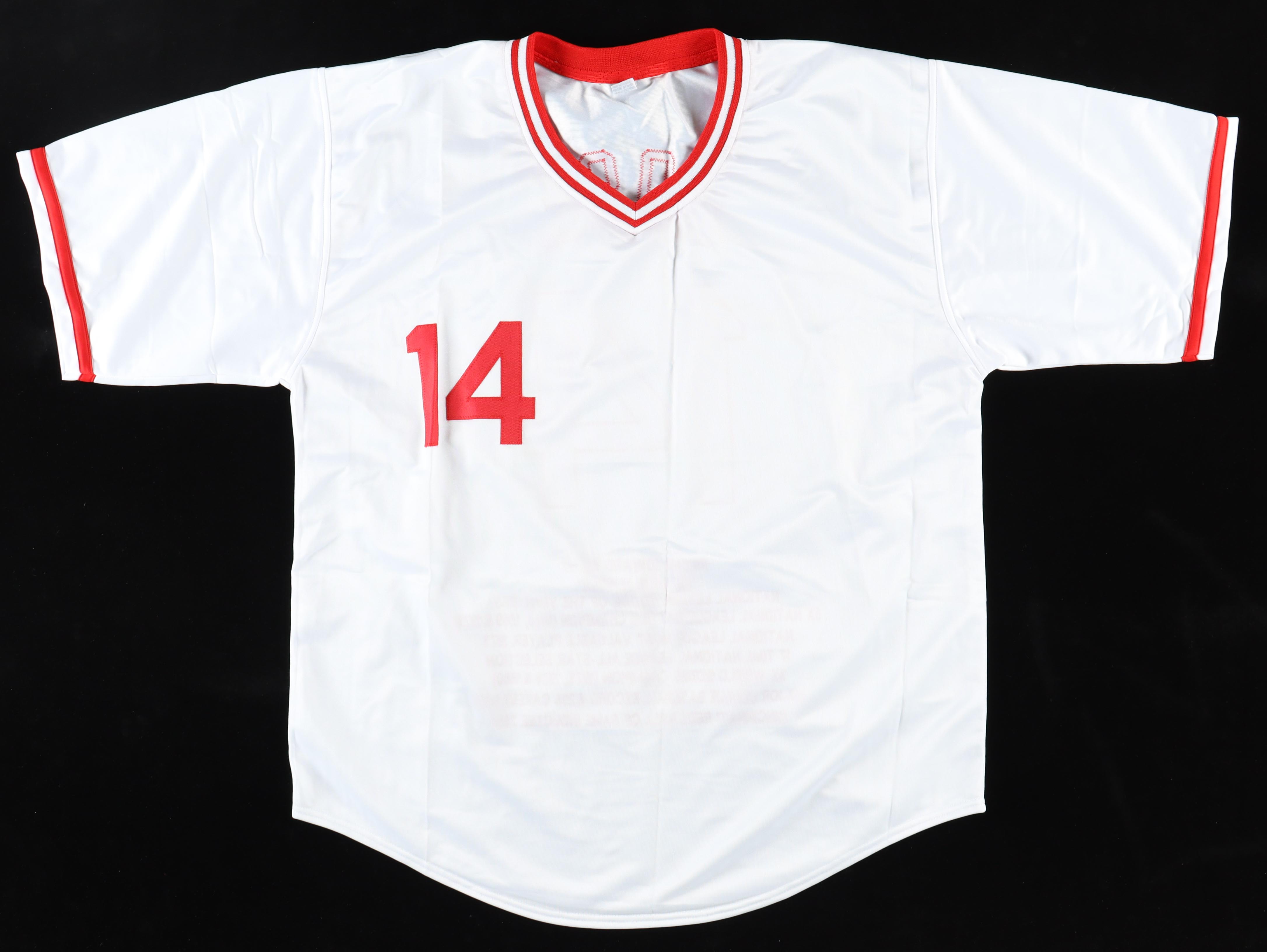 Pete Rose Signed Career Highlight Stat Jersey (Beckett) at PristineAuction.com Pete Rose Signed Career Highlight Stat Jersey (Beckett) at PristineAuction.com