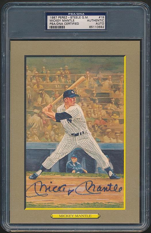 Mickey Mantle Signed 1985-97 Perez-Steele Great Moments #19 #3760/5000 (PSA) at PristineAuction.com Mickey Mantle Signed 1985-97 Perez-Steele Great Moments #19 #3760/5000 (PSA) at PristineAuction.com