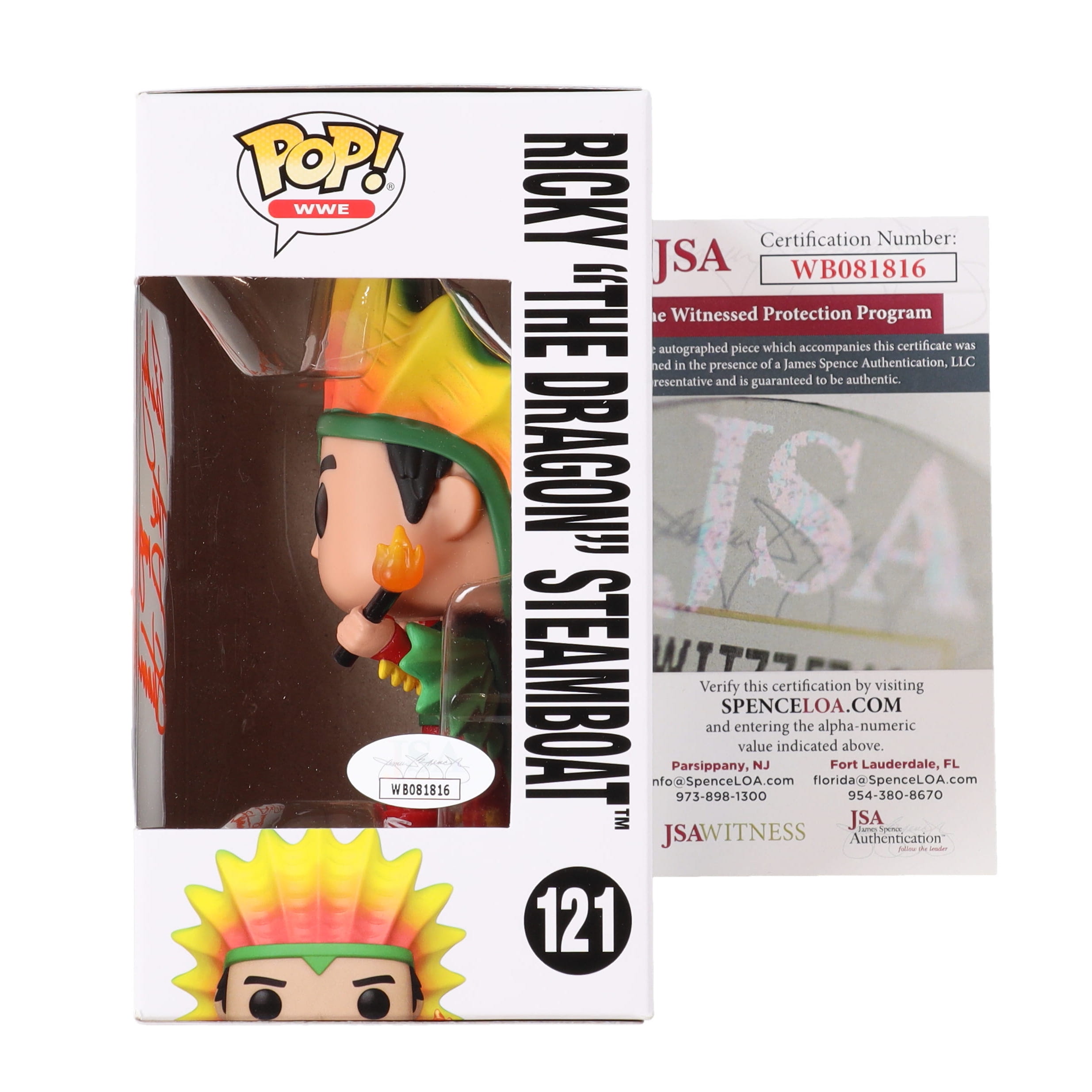 Ricky " The Dragon" Steamboat Signed WWE #121 Funko Pop! Vinyl Figure (JSA) at PristineAuction.com Ricky " The Dragon" Steamboat Signed WWE #121 Funko Pop! Vinyl Figure (JSA) at PristineAuction.com