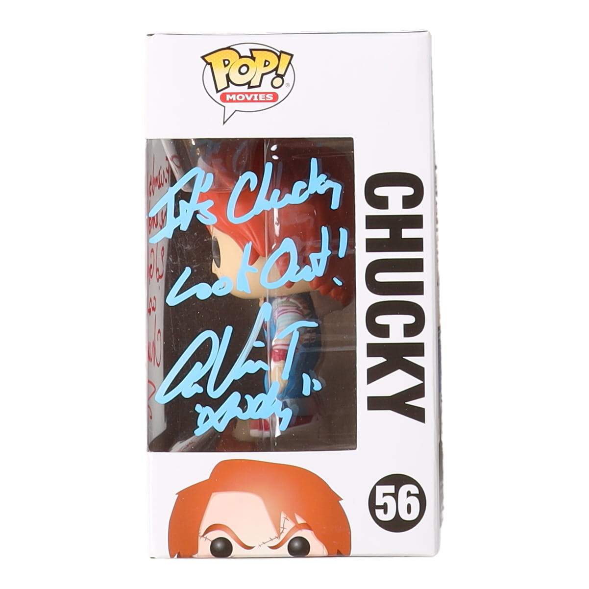 Alex Vincent & Ed Gale Signed "Childs Play 2" #56 Chucky Funko Pop! Vinyl Figure with Multiple Character Inscriptions (ACOA) at PristineAuction.com Alex Vincent & Ed Gale Signed "Childs Play 2" #56 Chucky Funko Pop! Vinyl Figure with Multiple Character Inscriptions (ACOA) at PristineAuction.com