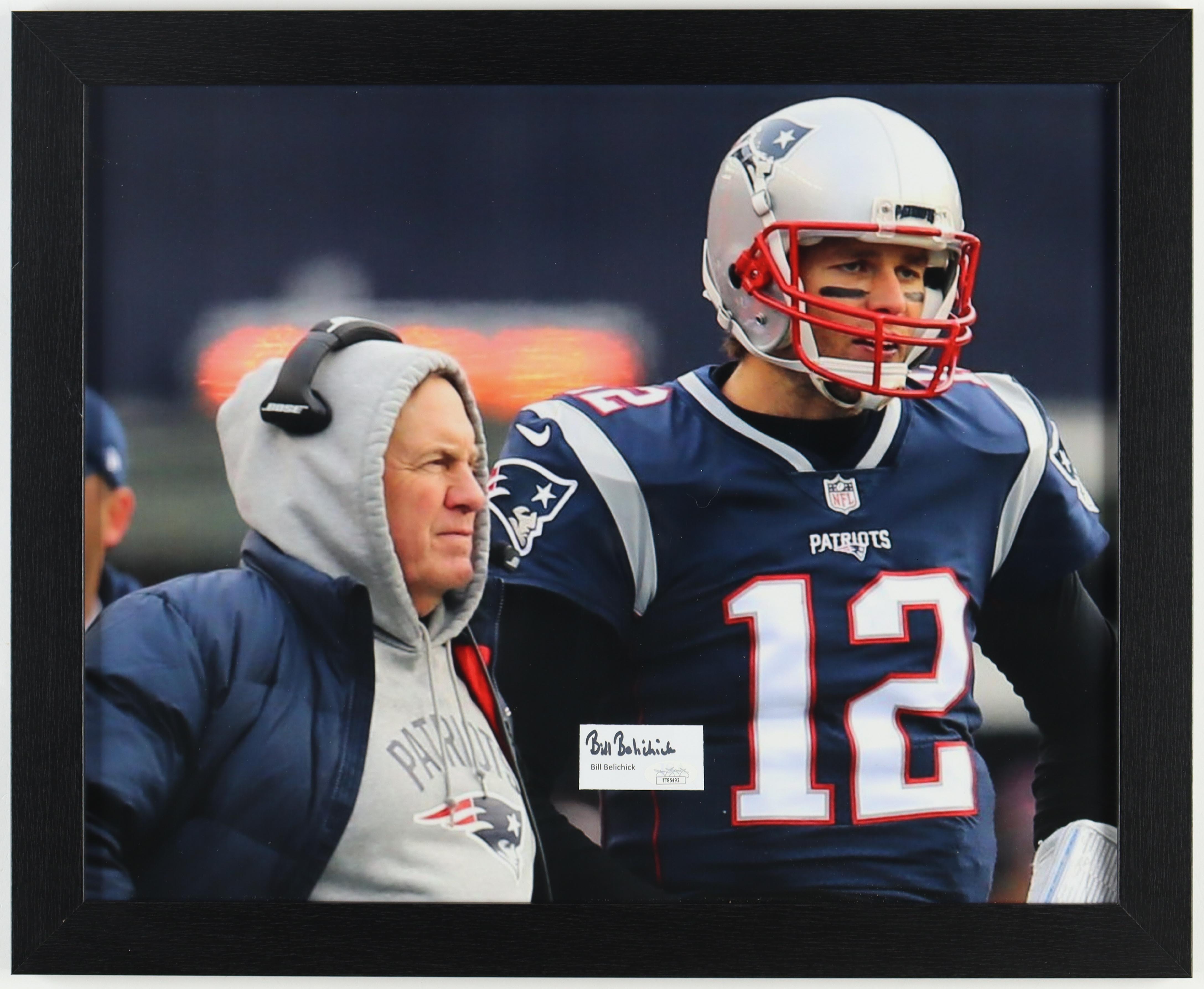 Bill Belichick Signed Patriots Custom Framed Cut Display (JSA) at PristineAuction.com Bill Belichick Signed Patriots Custom Framed Cut Display (JSA) at PristineAuction.com