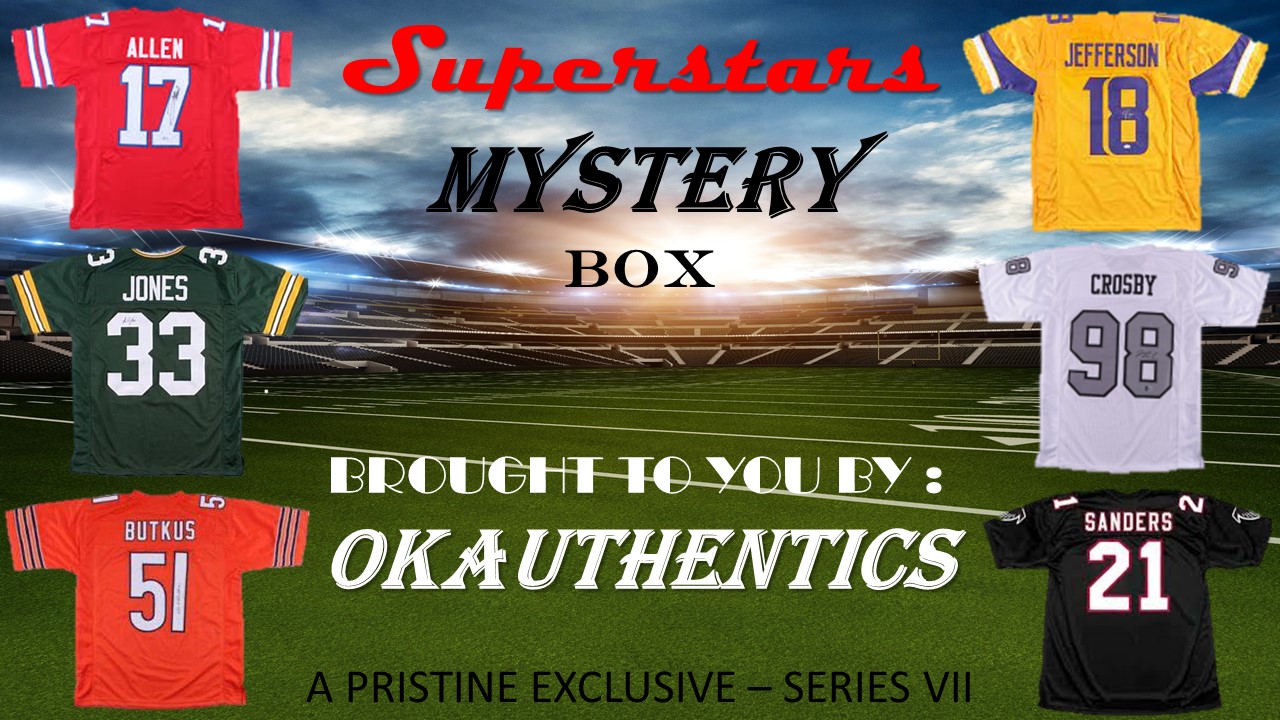 OKAUTHENTICS Football Superstar Jersey Mystery Box Series VII at PristineAuction.com OKAUTHENTICS Football Superstar Jersey Mystery Box Series VII at PristineAuction.com