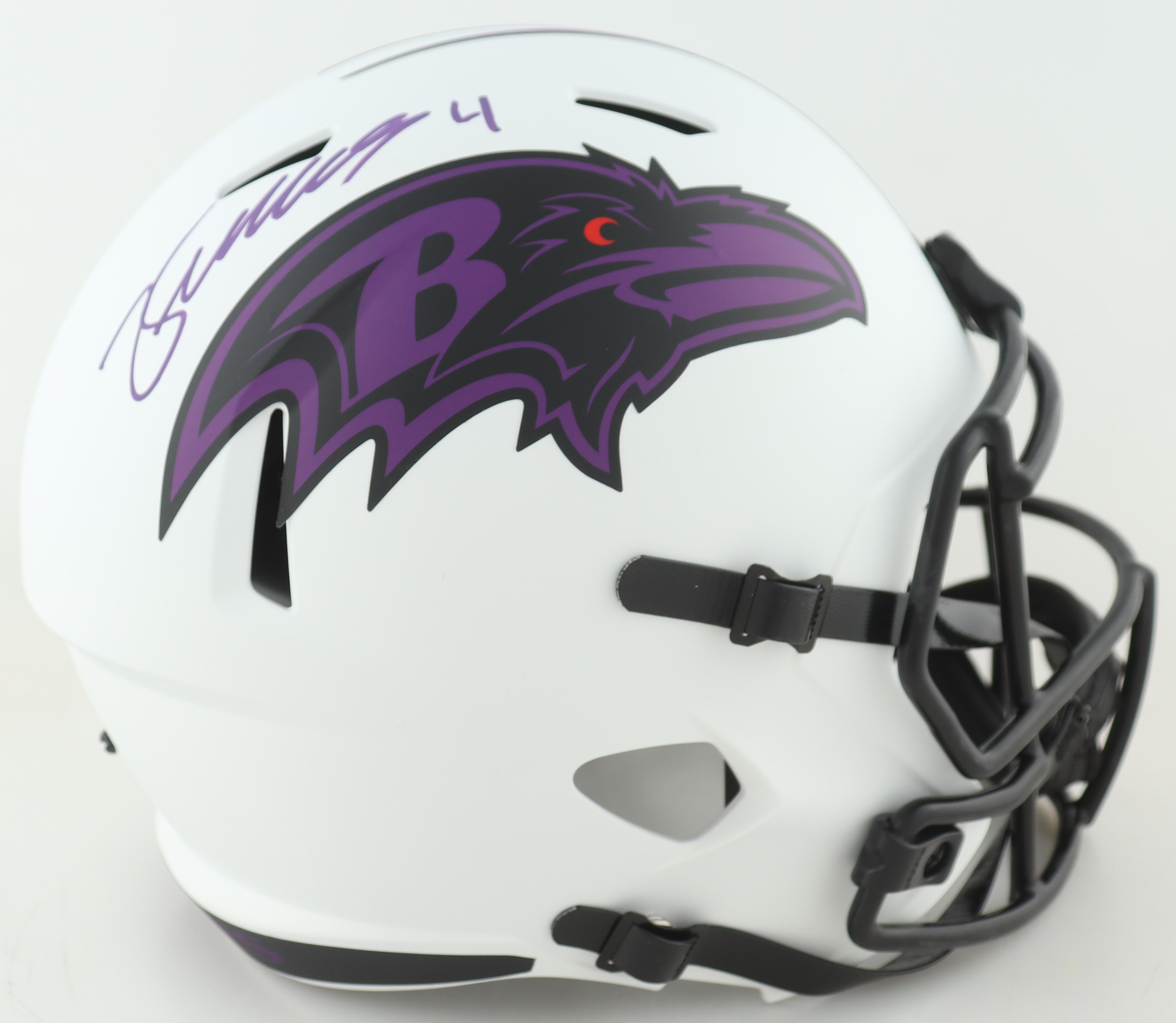 Zay Flowers Signed Ravens Full-Size Lunar Eclipse Alternate Speed Helmet (Beckett) at PristineAuction.com Zay Flowers Signed Ravens Full-Size Lunar Eclipse Alternate Speed Helmet (Beckett) at PristineAuction.com