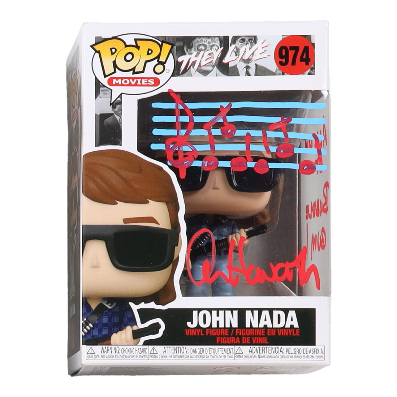 Alan Howarth Signed "They Live" #974 John Nada Funko Pop! Vinyl Figure Inscribed "All Out of Bubble Gum!" with Hand-Drawn Musical Notation (AutographCOA) at PristineAuction.com Alan Howarth Signed "They Live" #974 John Nada Funko Pop! Vinyl Figure Inscribed "All Out of Bubble Gum!" with Hand-Drawn Musical Notation (AutographCOA) at PristineAuction.com