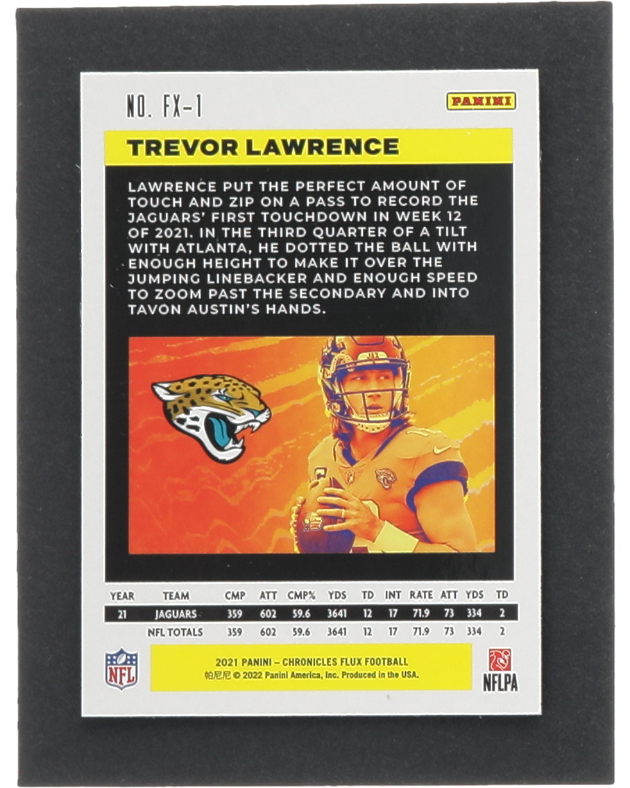 Trevor Lawrence 2021 Panini Chronicles Flux Rookies #1 RC at PristineAuction.com Trevor Lawrence 2021 Panini Chronicles Flux Rookies #1 RC at PristineAuction.com